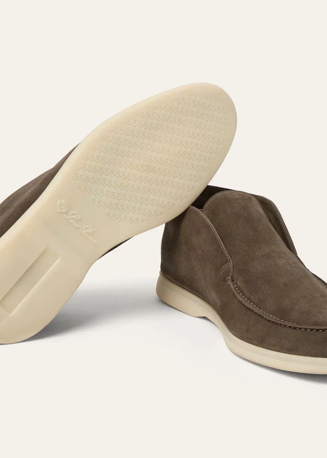 LoroPiana Open Walk Ankle Boot Grey Moss
