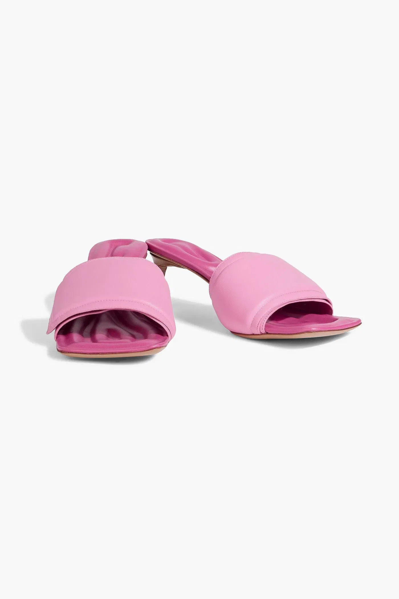 Jacquemus Piscine Padded Leather Mules Pink Women's