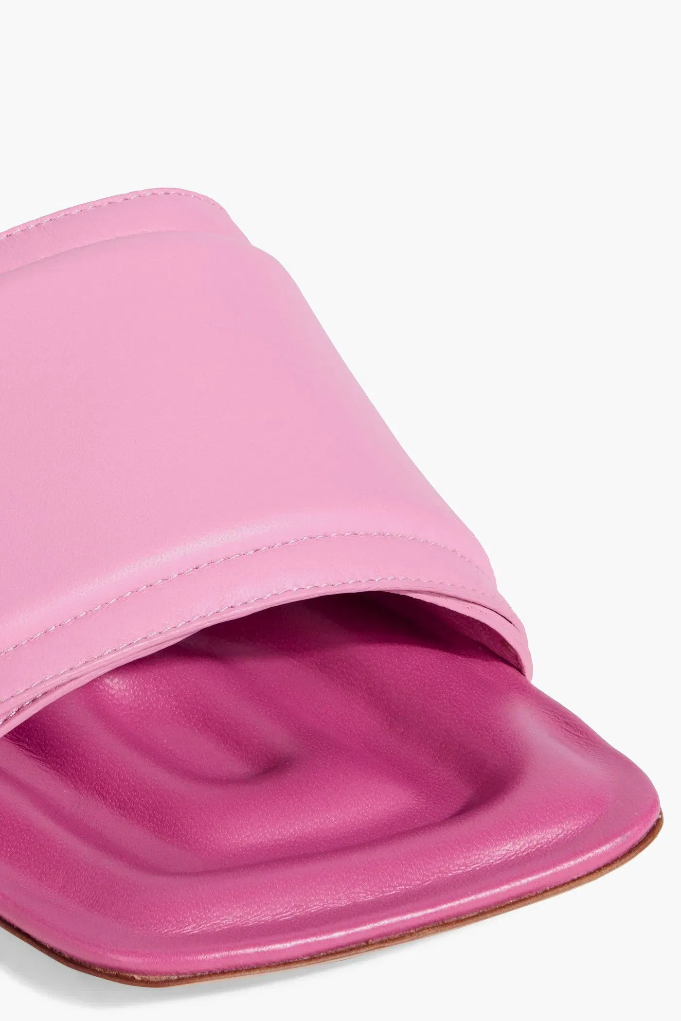 Jacquemus Piscine Padded Leather Mules Pink Women's