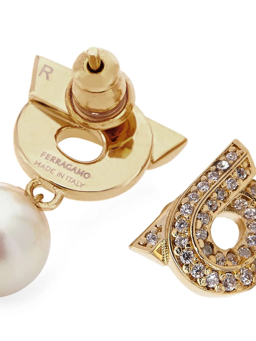 Gancini Pearl-shaped Earrings