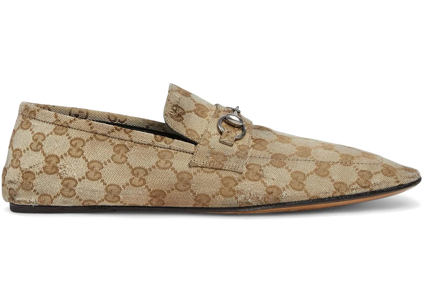 Gucci Ragazzo Loafer Worn-Out Sand Gg Canvas