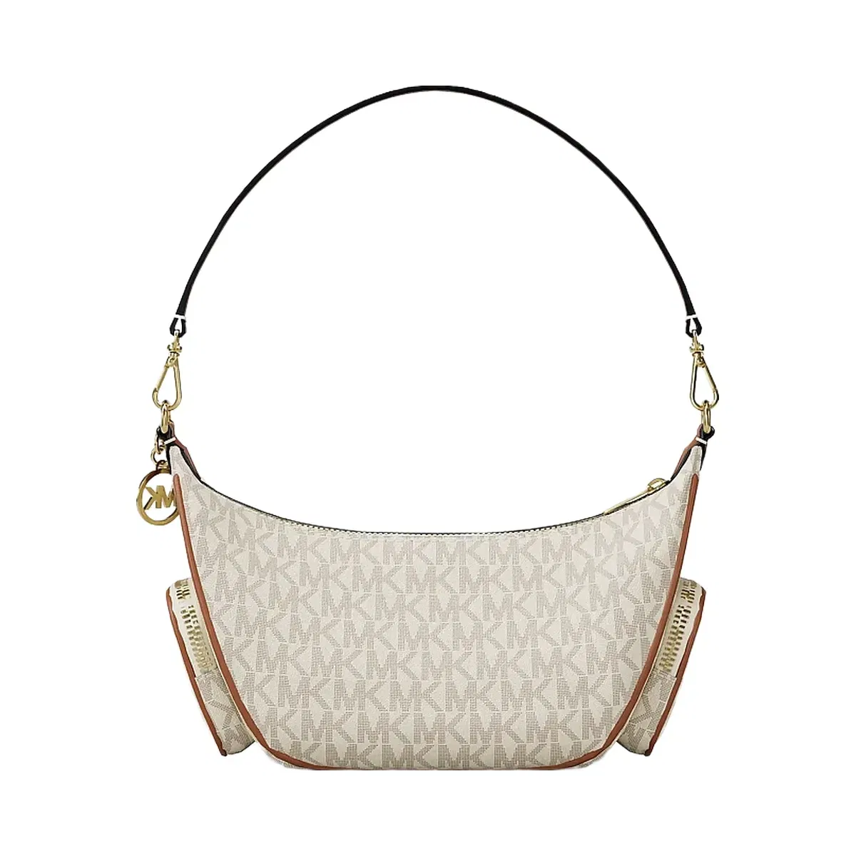 Michael Kors Merritt Small Signature Logo Convertible Shoulder Bag Vanilla