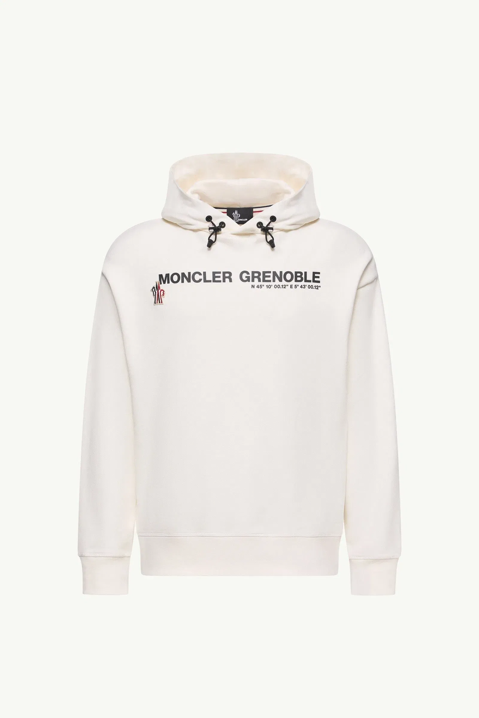 Moncler Logo Cotton Hoodie Ice Grey Ice Grey