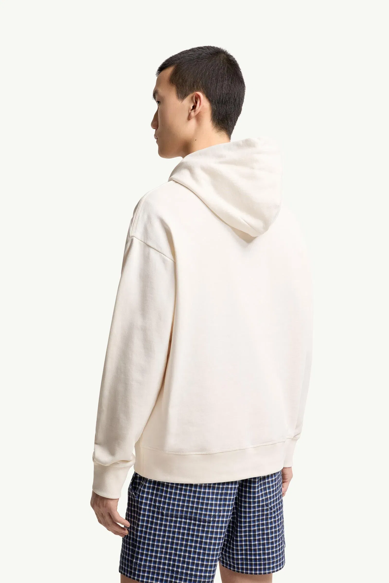 Moncler Logo Cotton Hoodie Ice Grey Ice Grey
