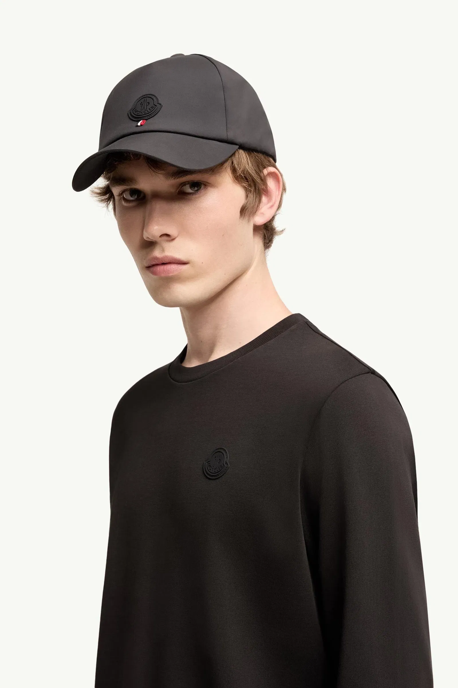 Moncler Cotton Jersey Long Sleeve T-Shirt Black Black