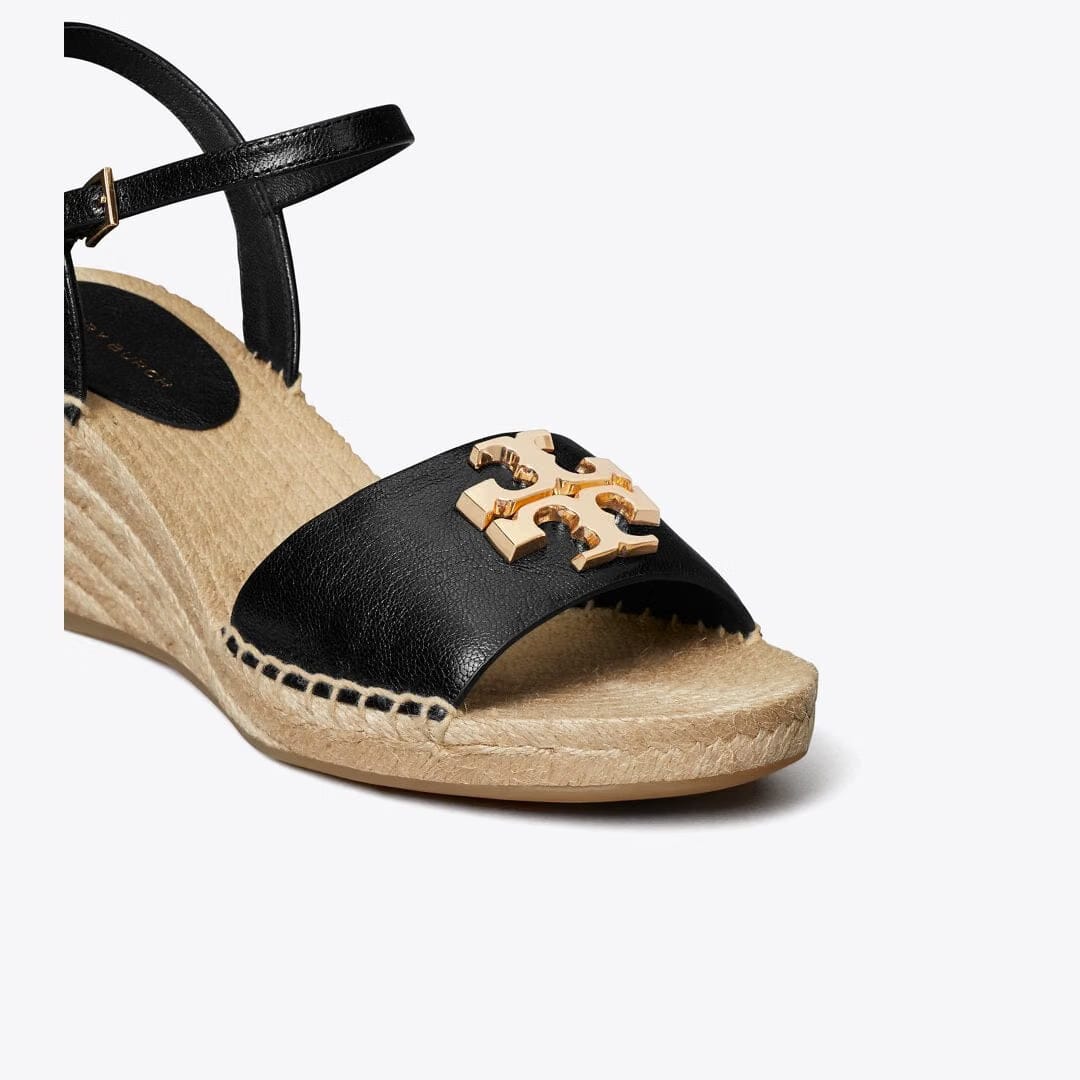 Tory Burch Eleanor Wedge Espadrille PERFECT BLACK / GOLD
