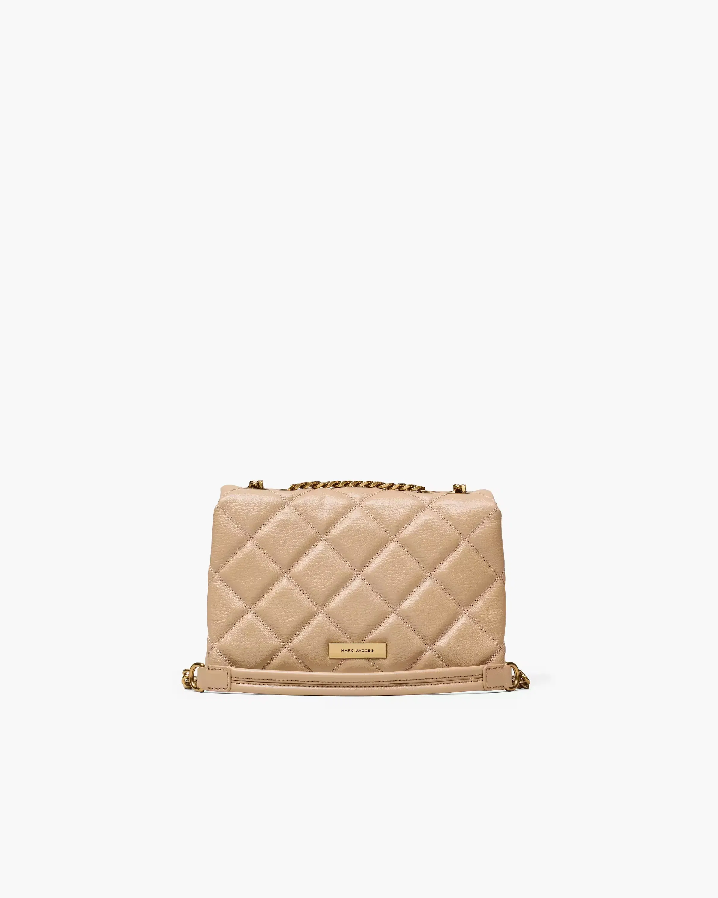 Marc Jacobs The Quilted Slim Dual Convertible Shoulder Bag Camel