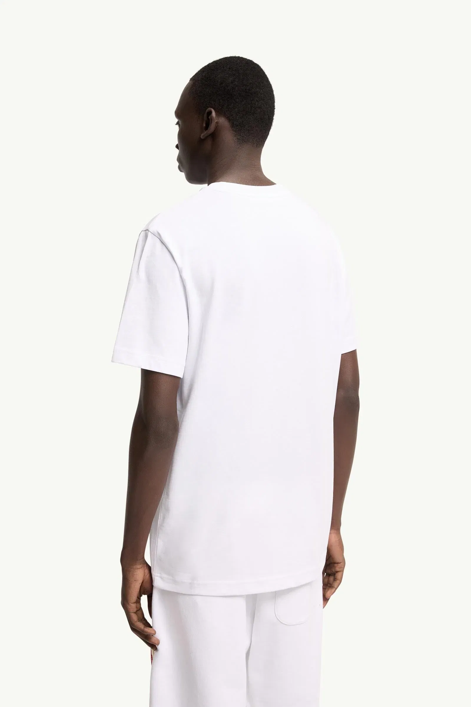 Moncler Cotton Jersey Logo Patch T-Shirt White White
