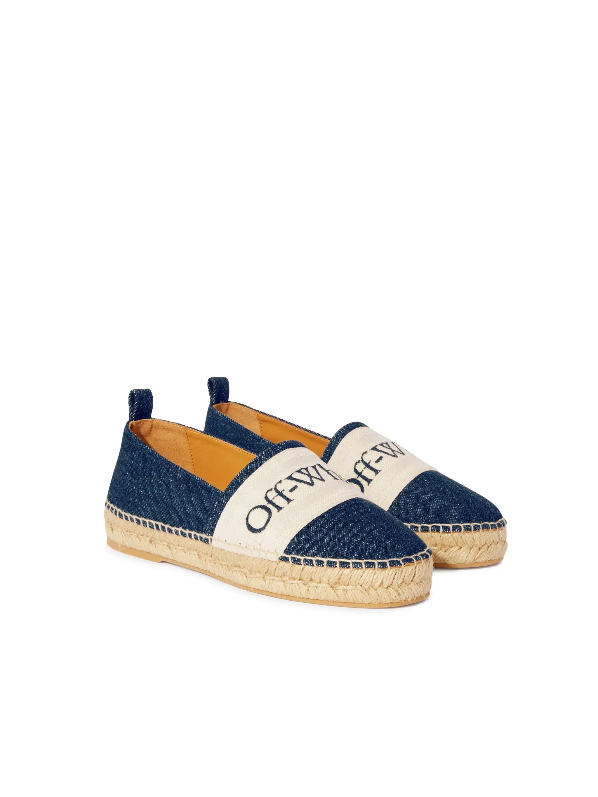 Off-White Bookish Denim Espadrilles Womens Blue