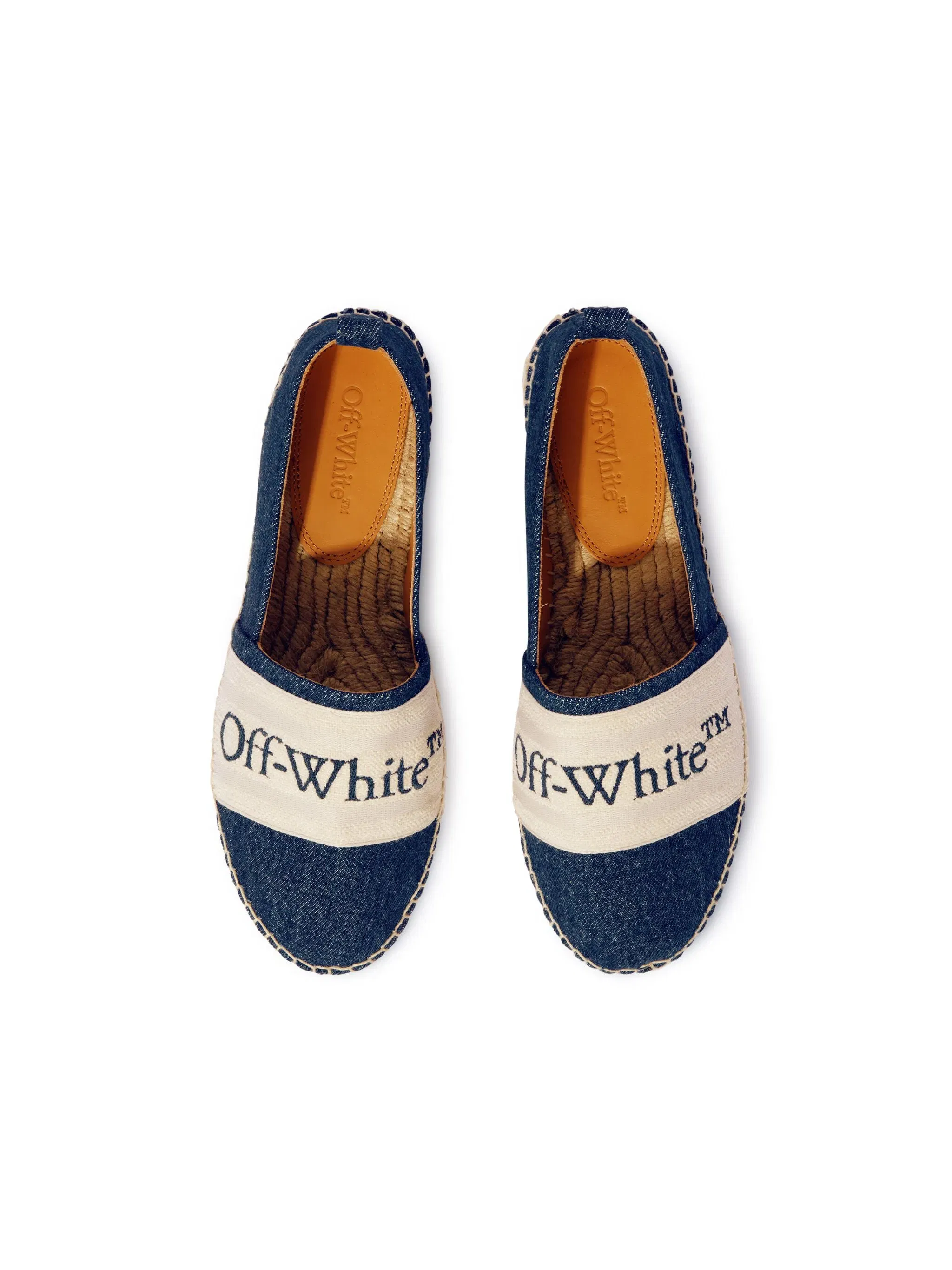 Off-White Bookish Denim Espadrilles Womens Blue
