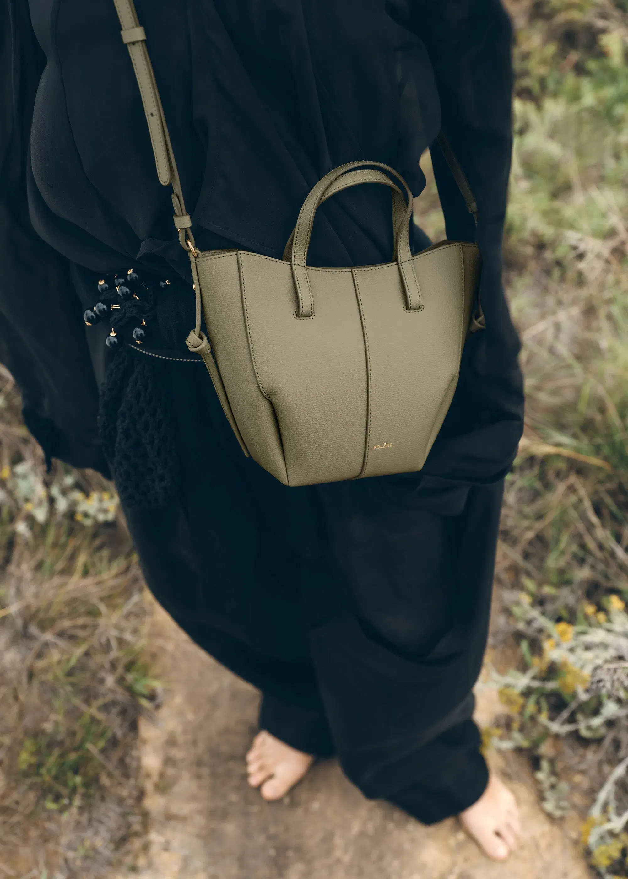 Polene Cyme Tote Nano Textured Linden
