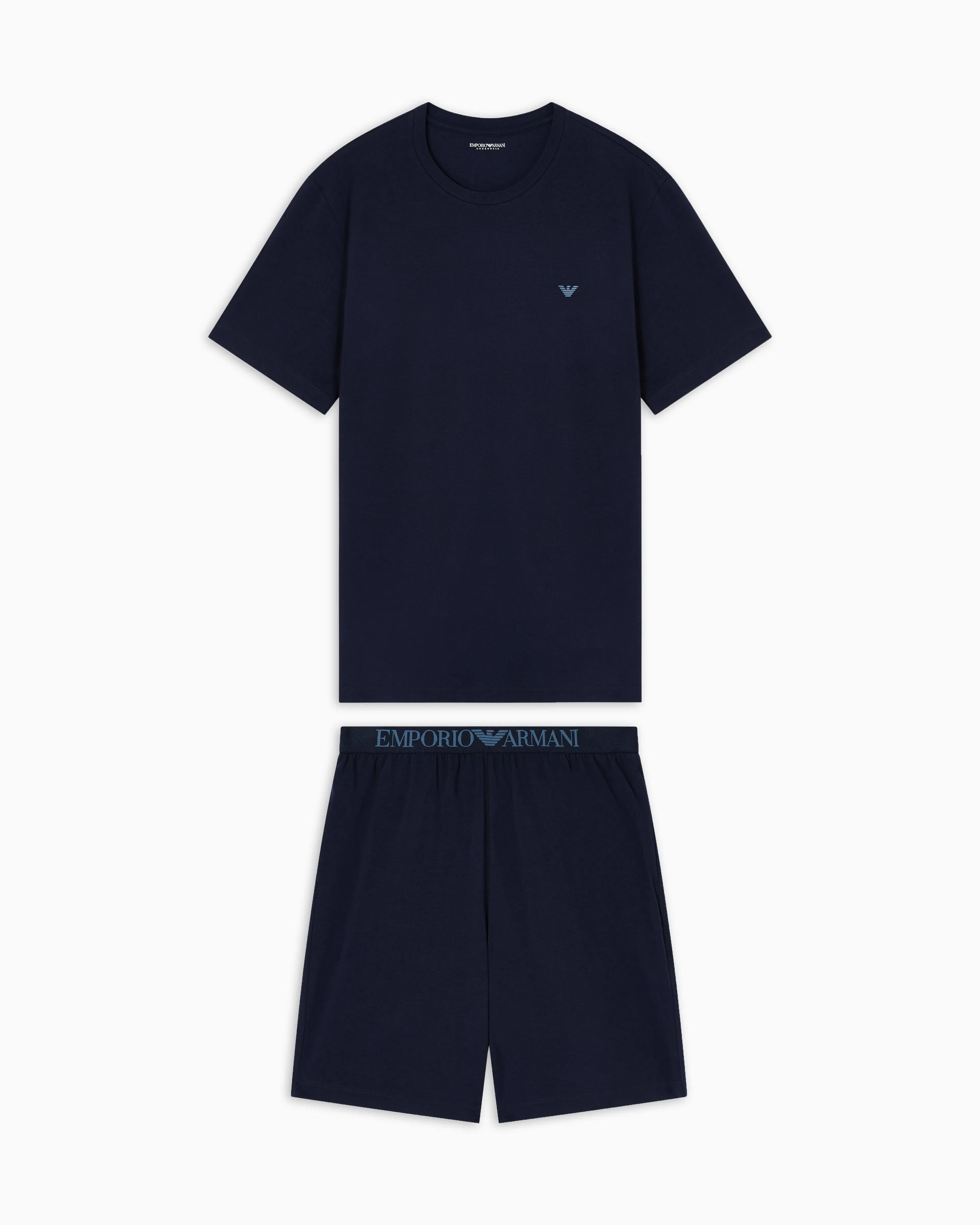 Emporio Armani Endurance jersey pyjamas with Bermuda shorts