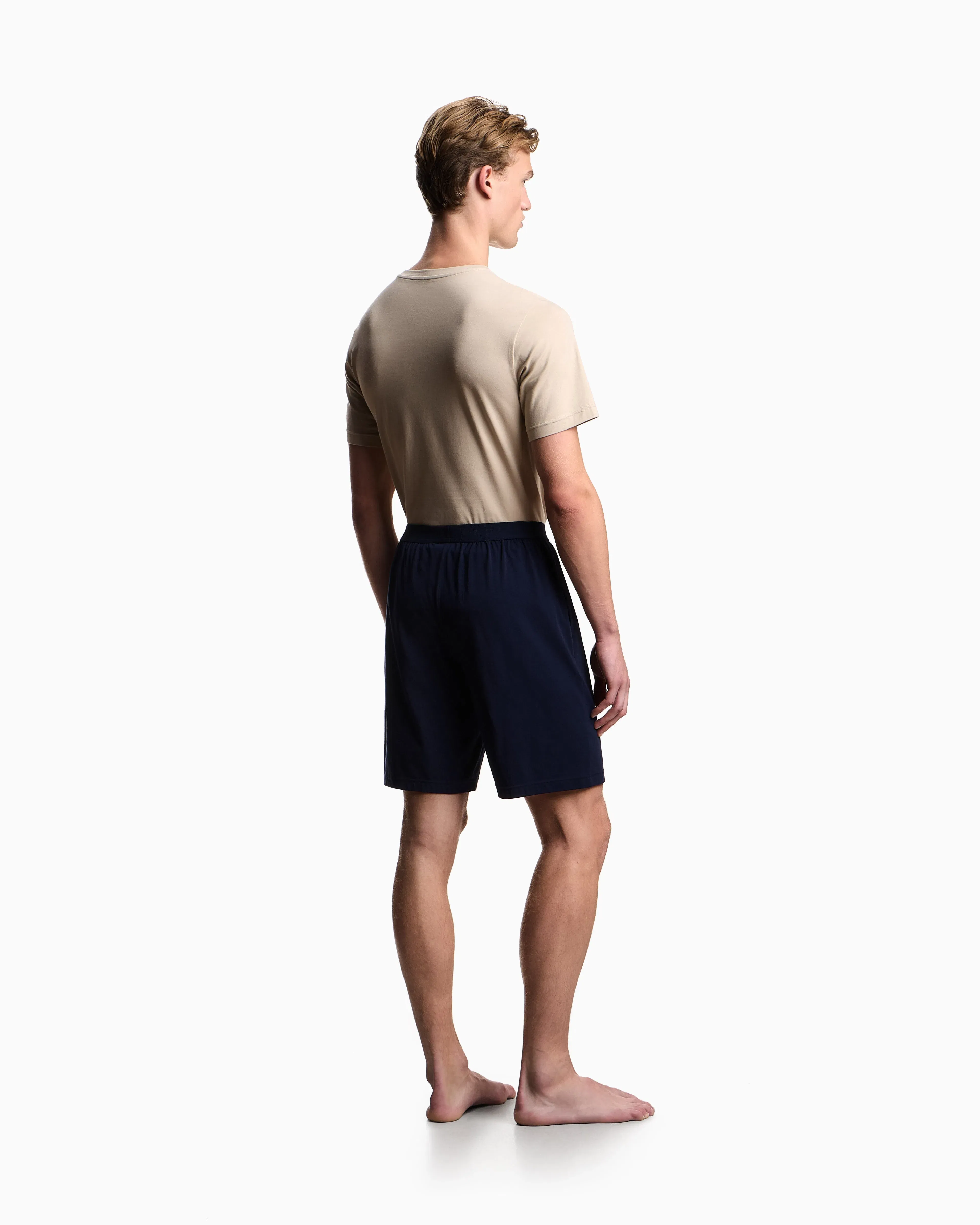 Emporio Armani Endurance jersey pyjamas with Bermuda shorts