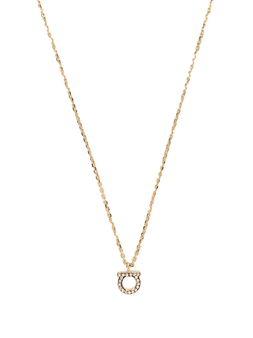 crystal-embellished Gancini necklace