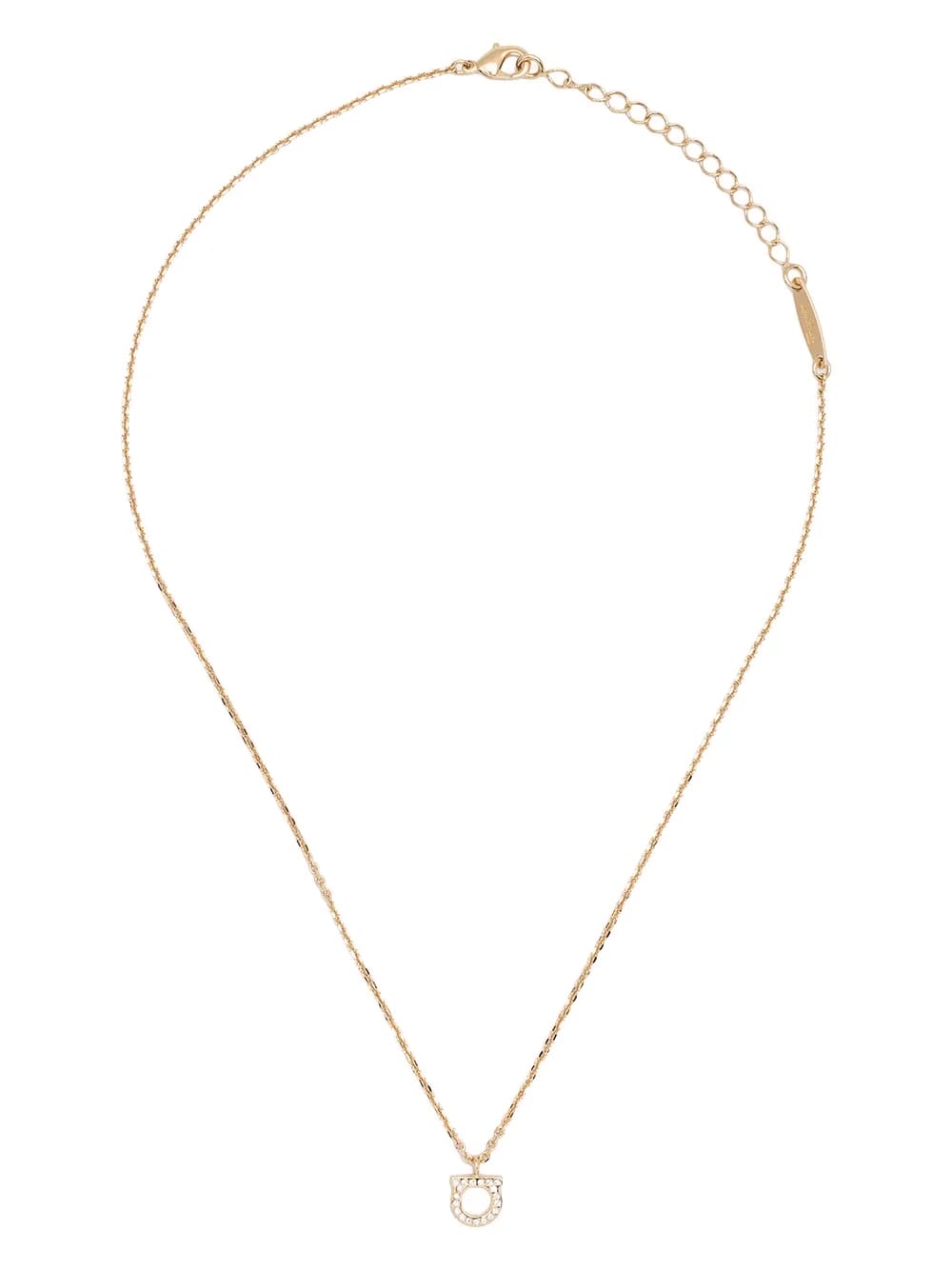 crystal-embellished Gancini necklace