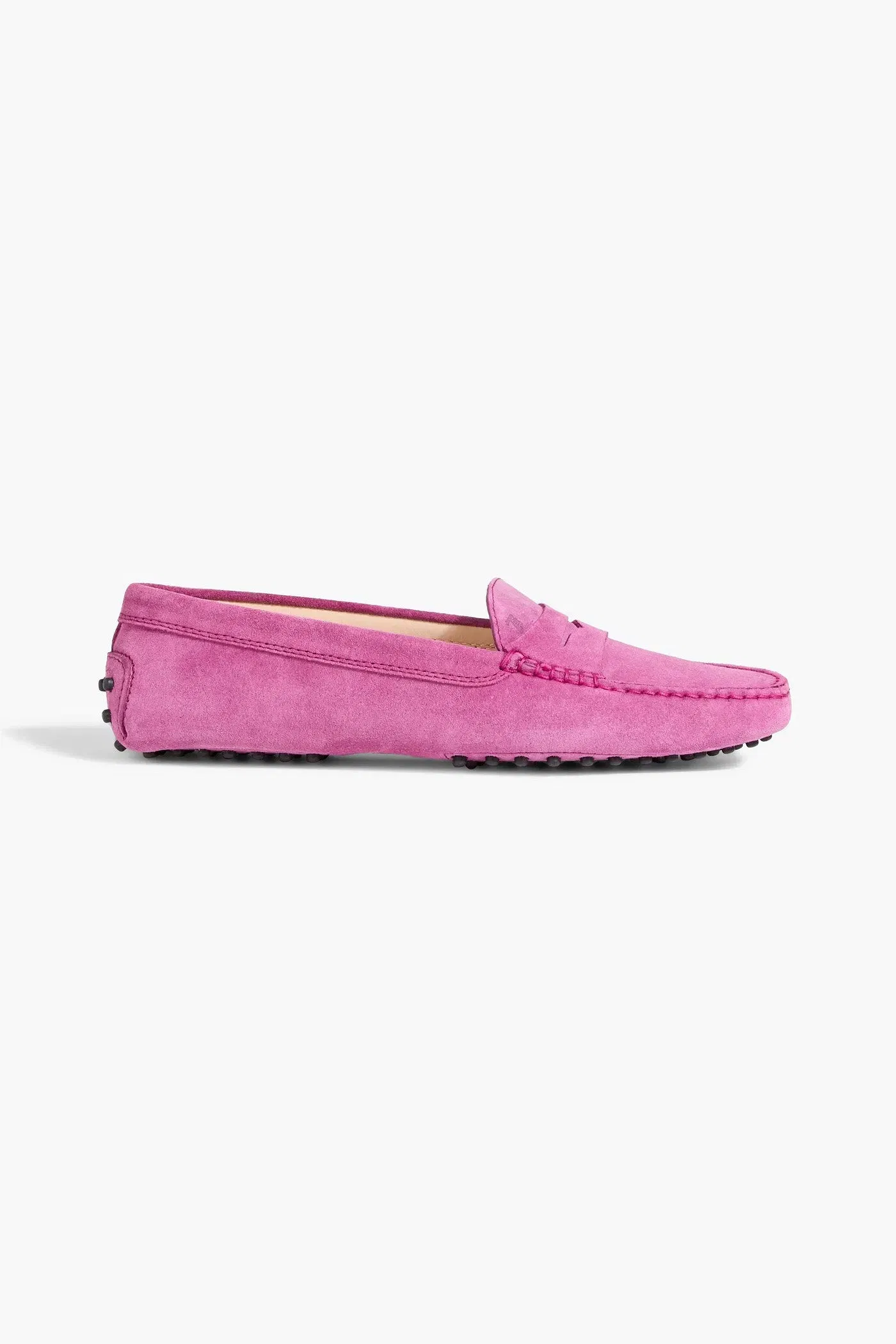 Tod's Gommino Suede Loafers Magenta Women's