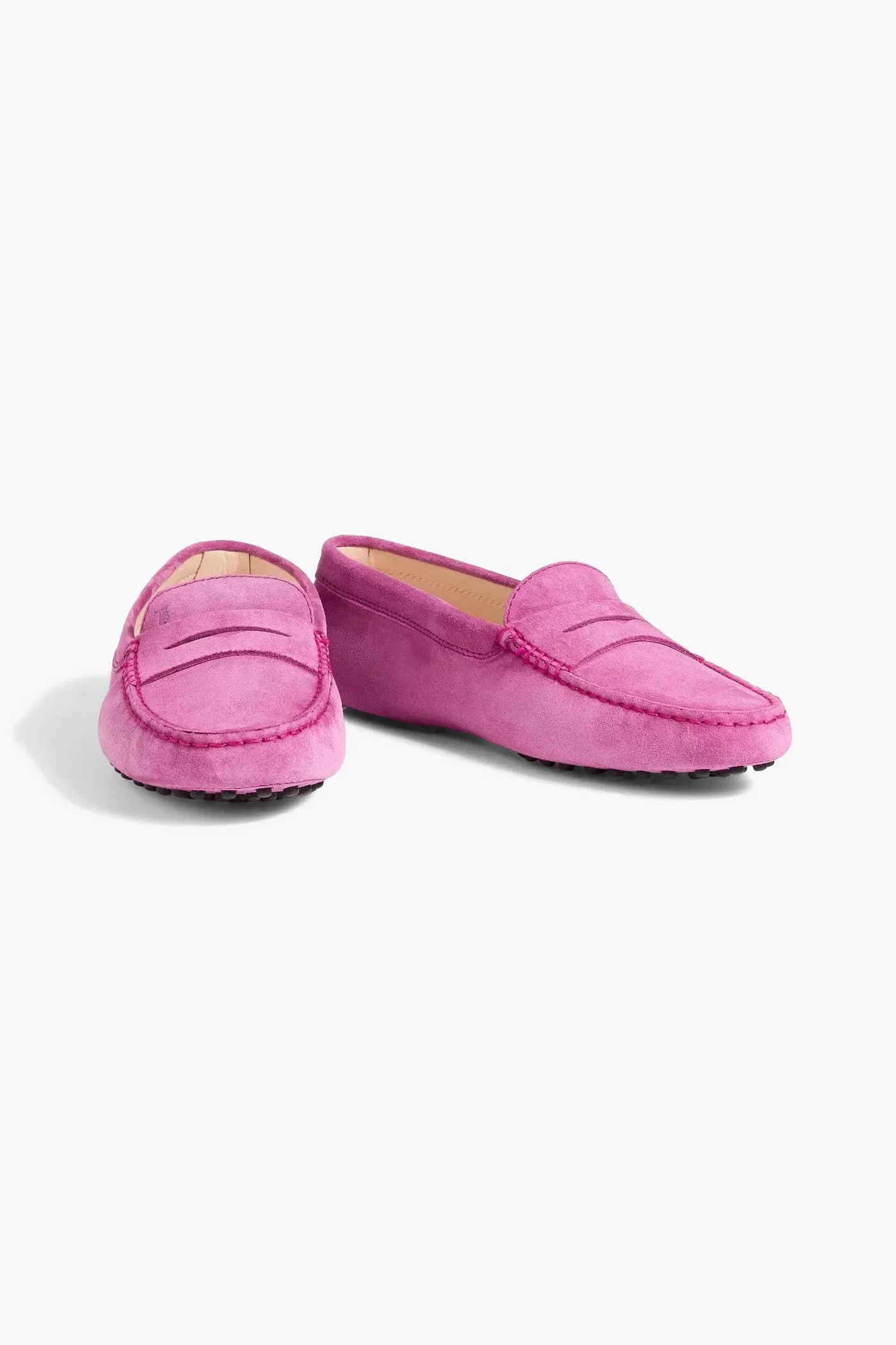 Tod's Gommino Suede Loafers Magenta Women's