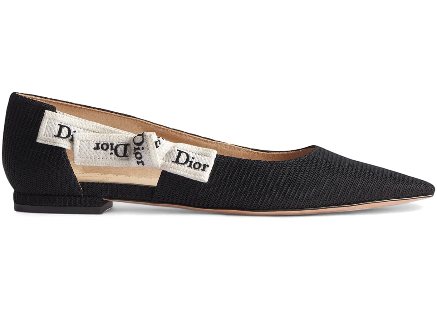 Dior Jadior Ballet Flat Black Technical Fabric Womens