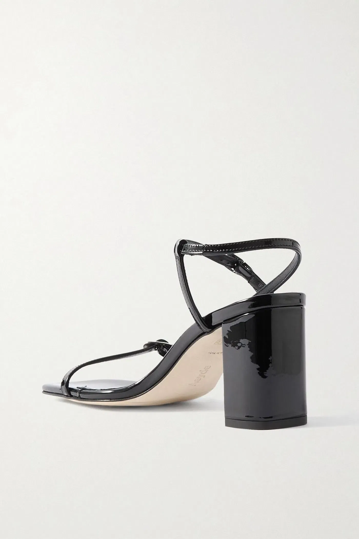 Aeyde Franzi Patent-Leather Sandals Black Women's