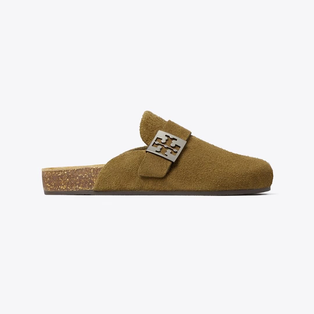 Tory Burch Mellow Mule WILD OLIVE / SILVER