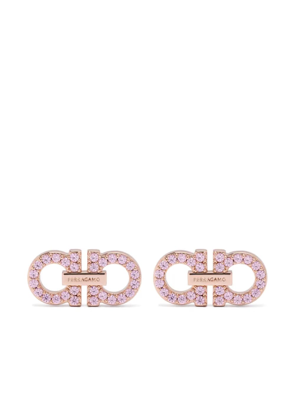 logo crystal-embellished earrings