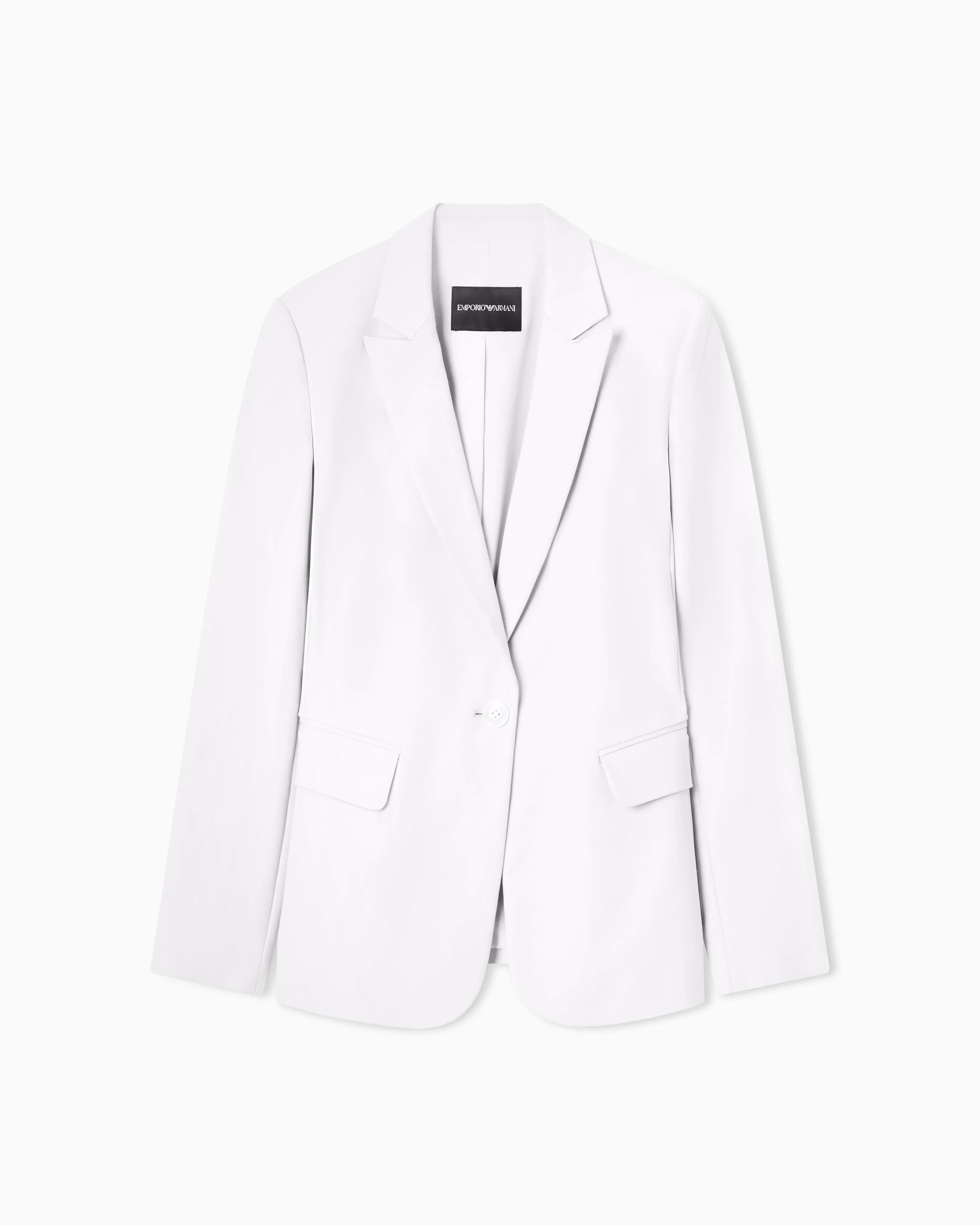 Emporio Armani US Exclusive compact stretch-cotton single-breasted jacket