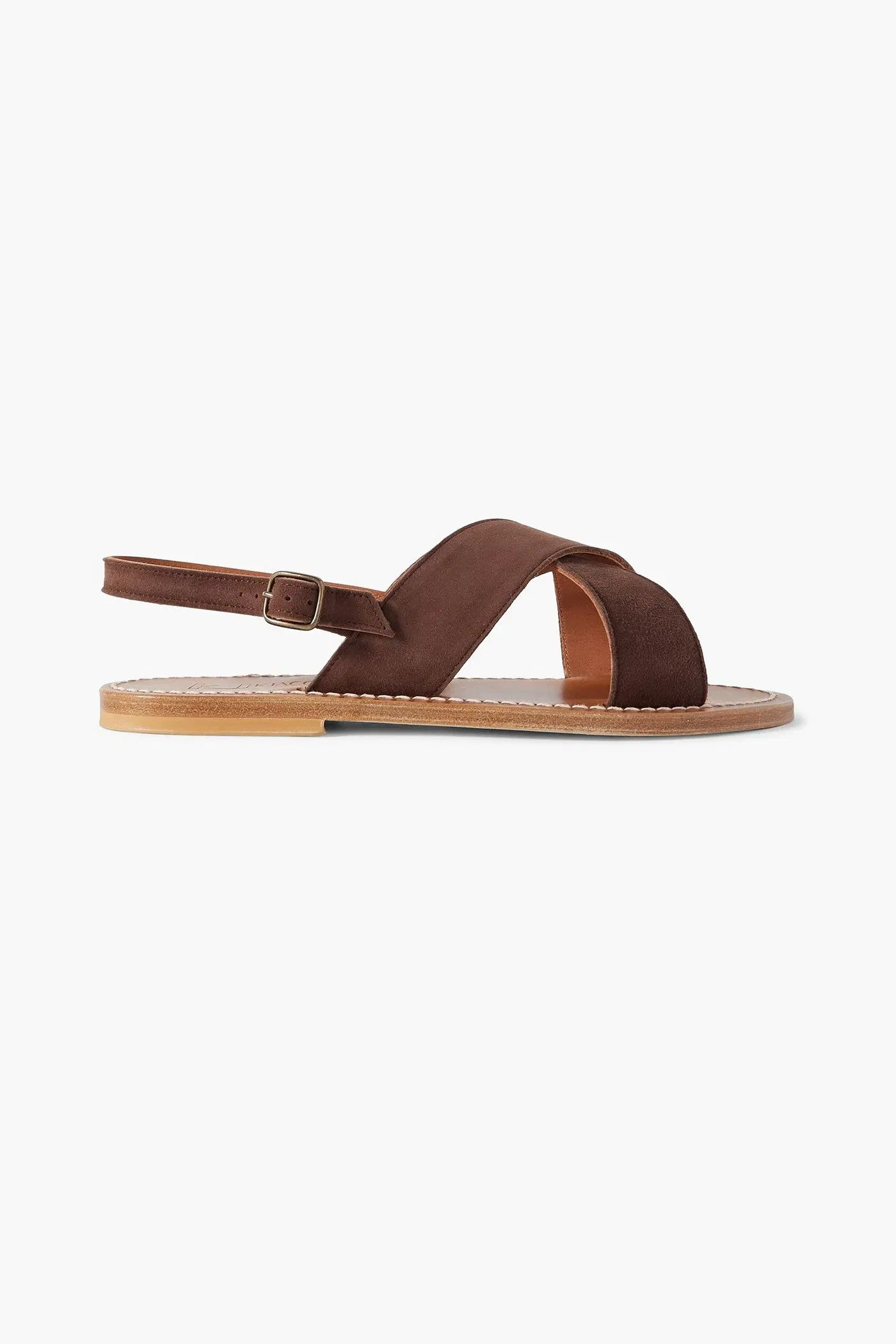 K.Jacques St. Tropez Osorno Suede Sandals Chocolate Women's