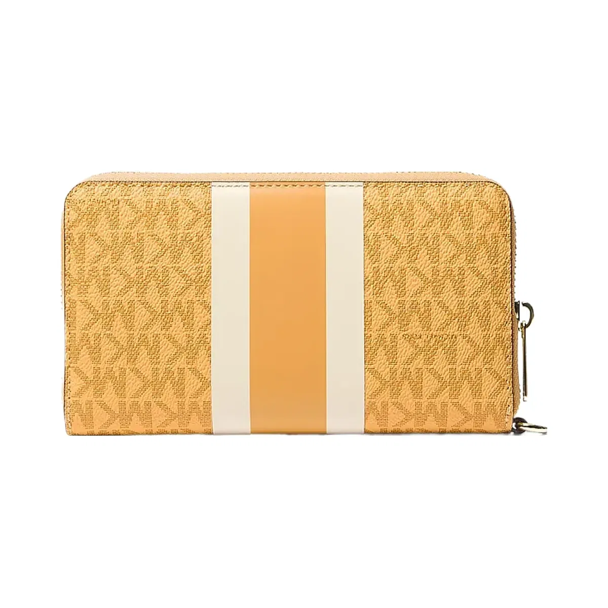 Michael Kors Jet Set Travel Large Striped Signature Logo Smartphone Wallet Honeywheat
