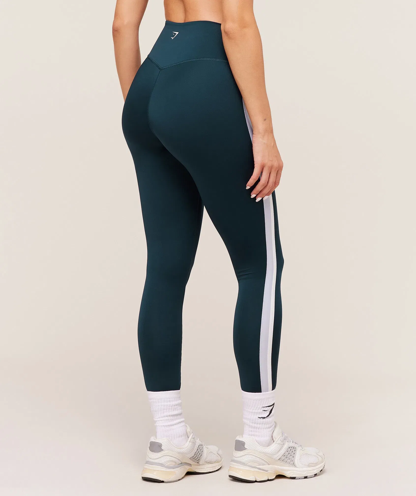 Women's Gymshark Piping Leggings Deep Petrol Blue