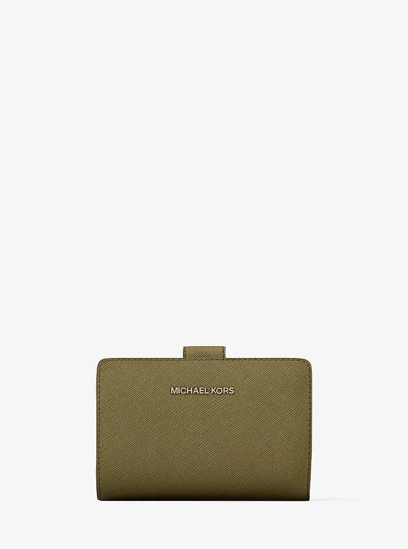 Michael Kors Medium Crossgrain Leather Wallet Oregano