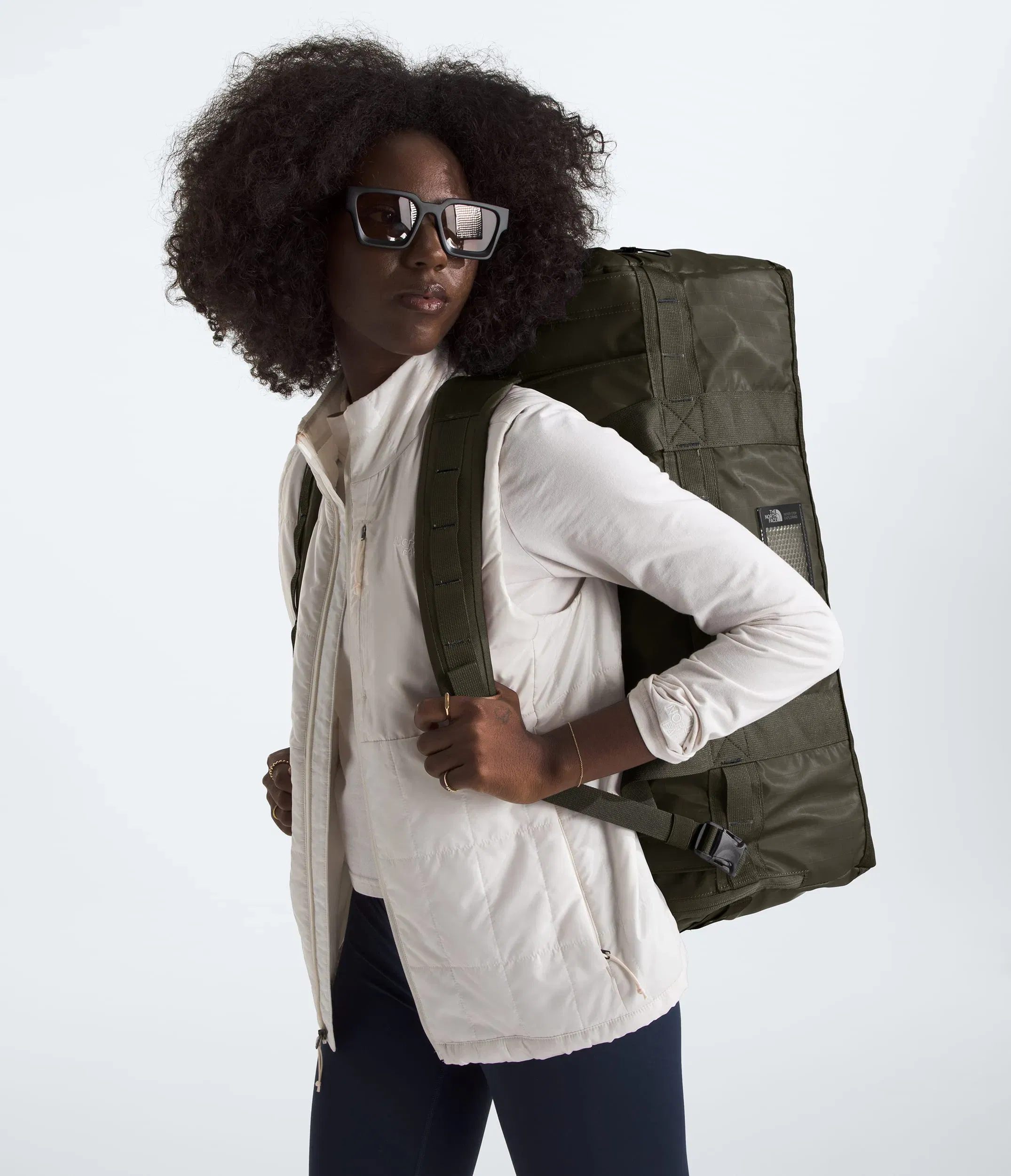 The North Face Base Camp™ Voyager Duffel—62L New Taupe Green