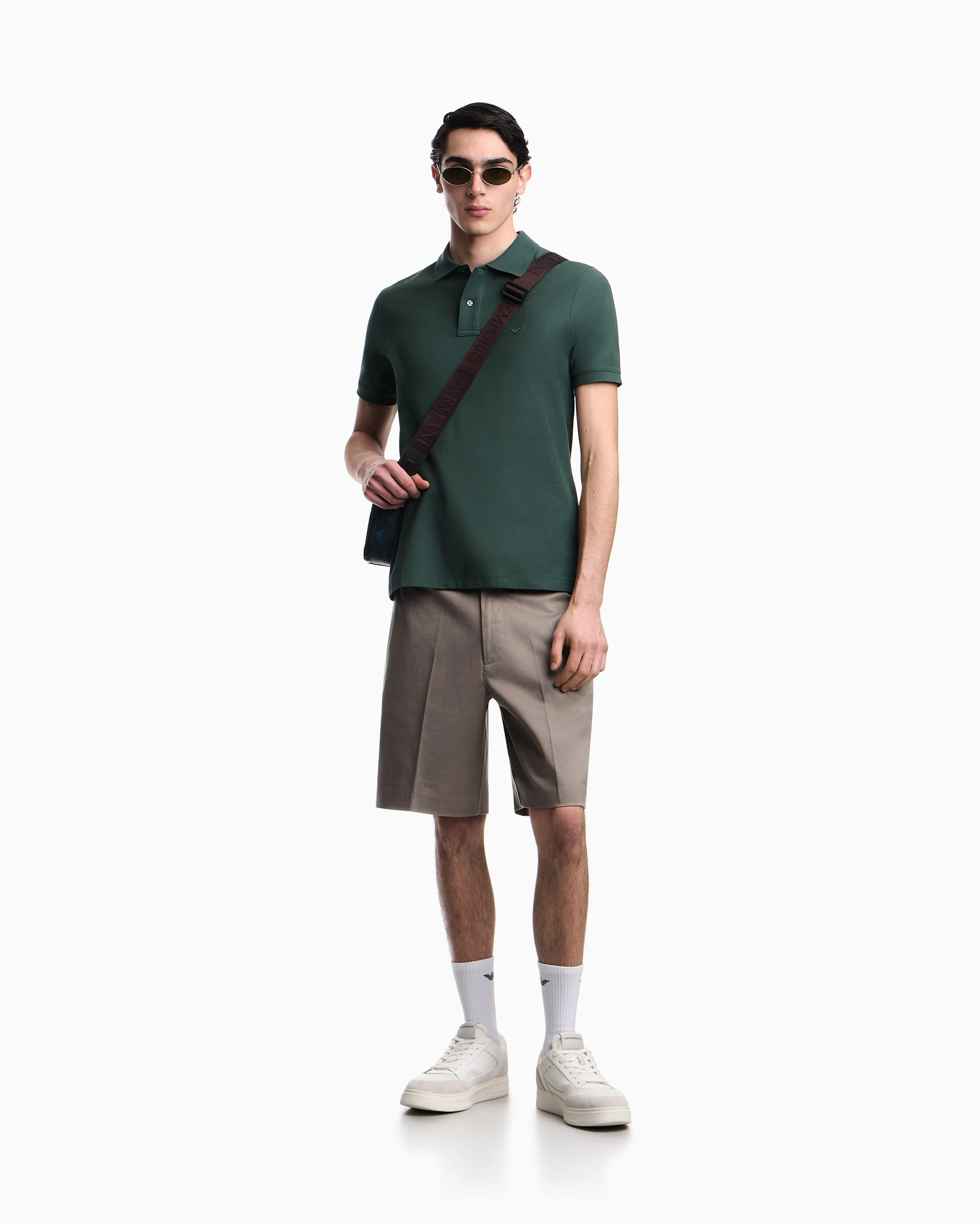 Emporio Armani Slim-fit piqué polo shirt