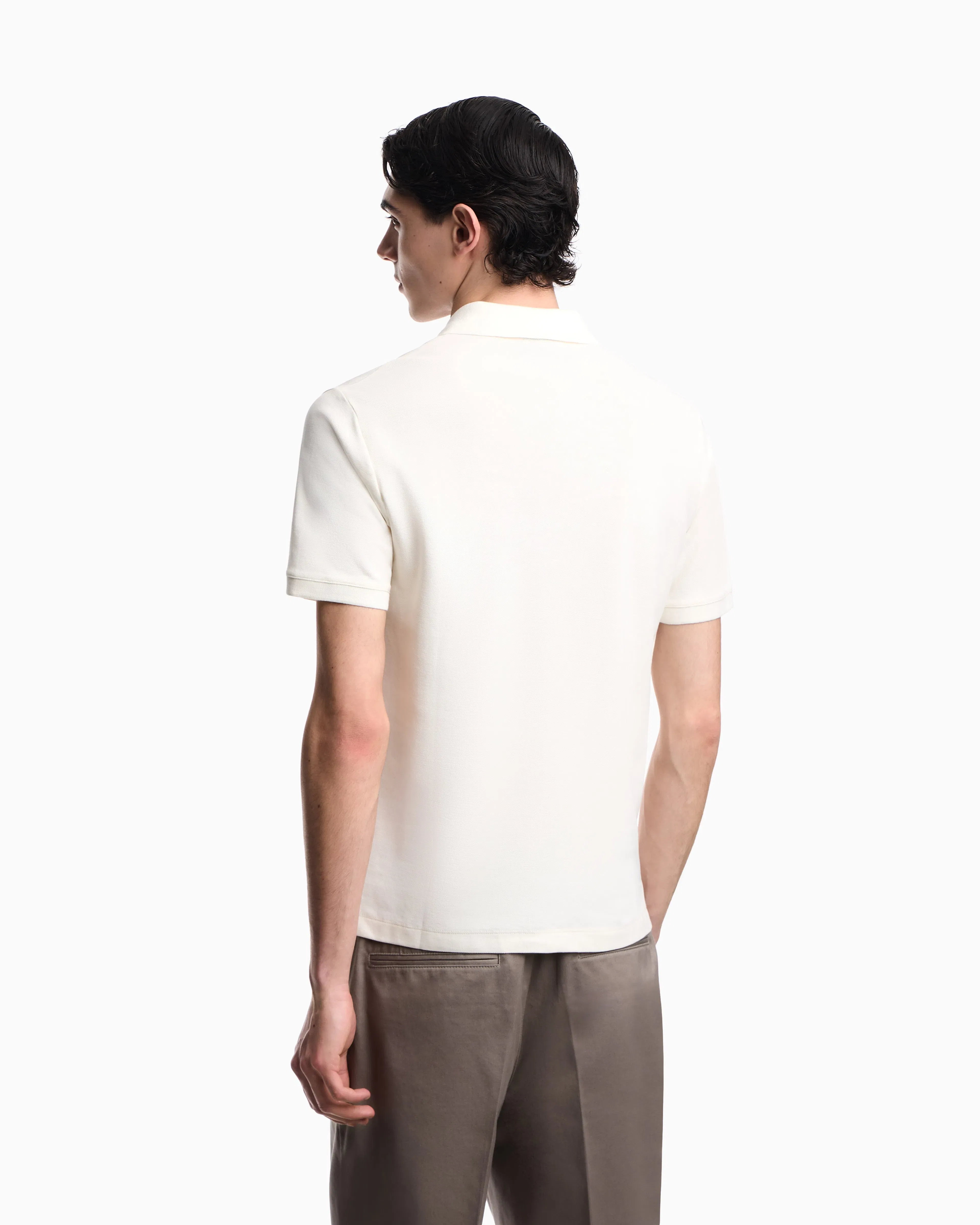 Emporio Armani Slim-fit piqué polo shirt