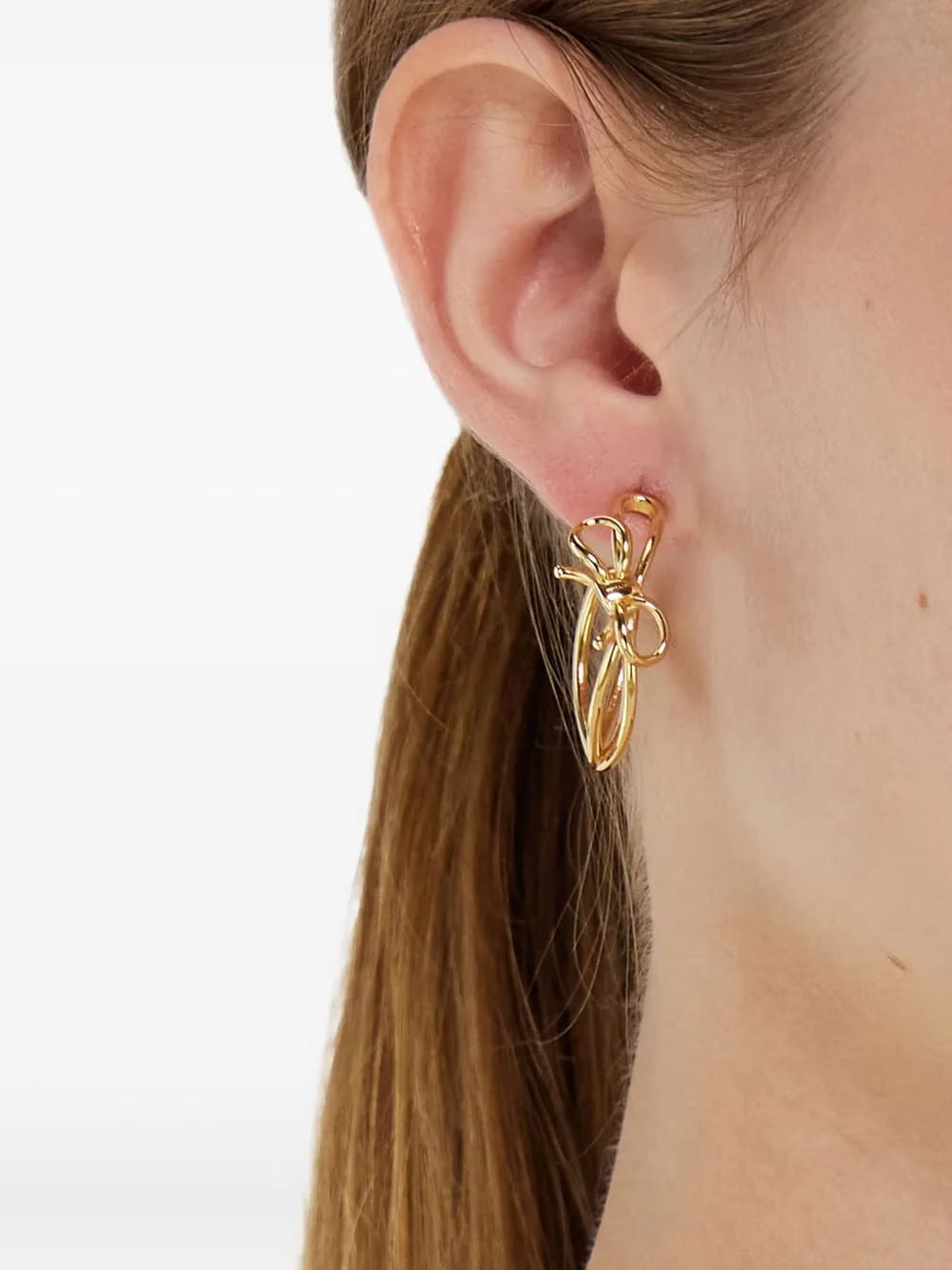 bow-detail hoop earrings