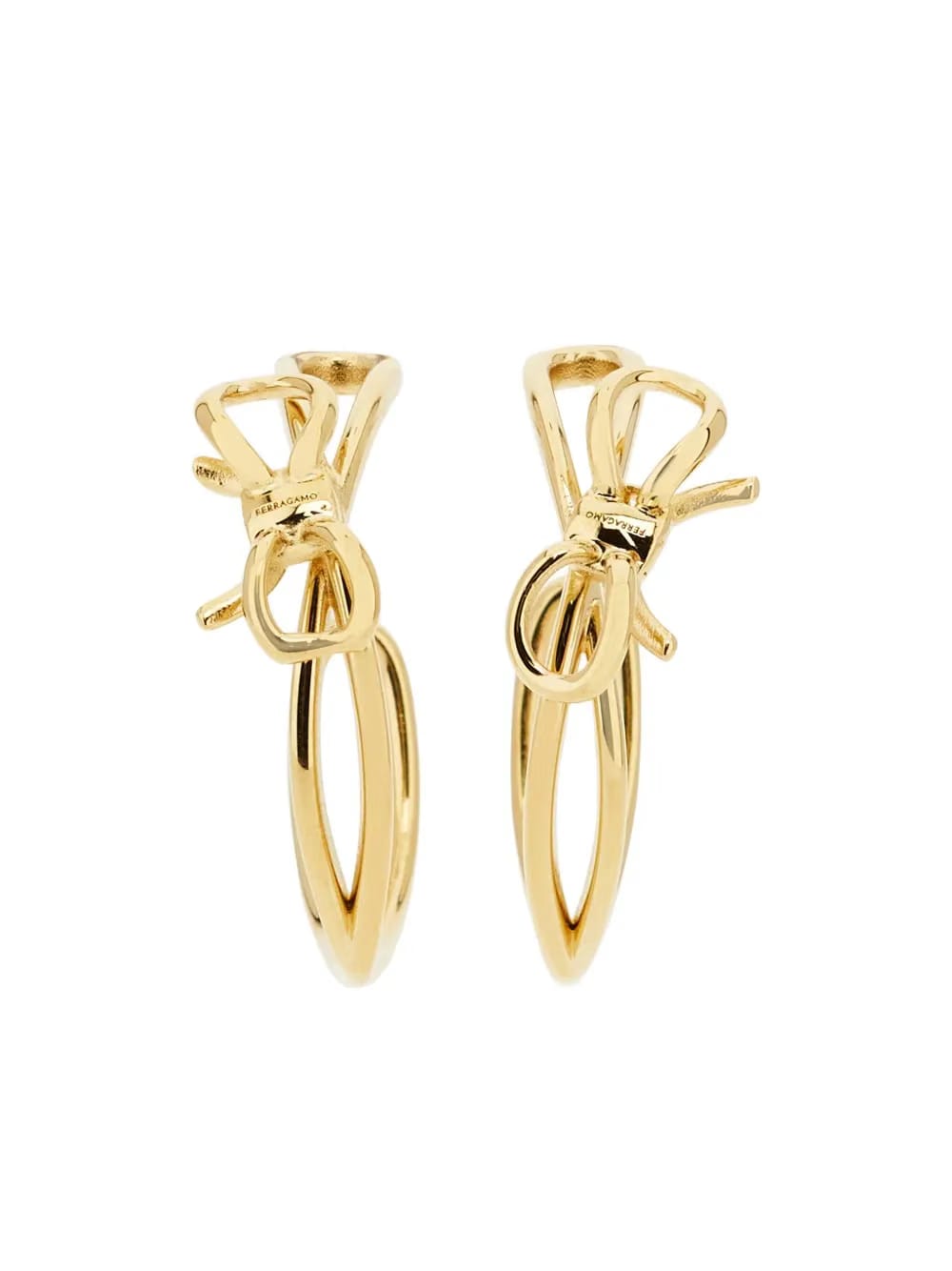bow-detail hoop earrings