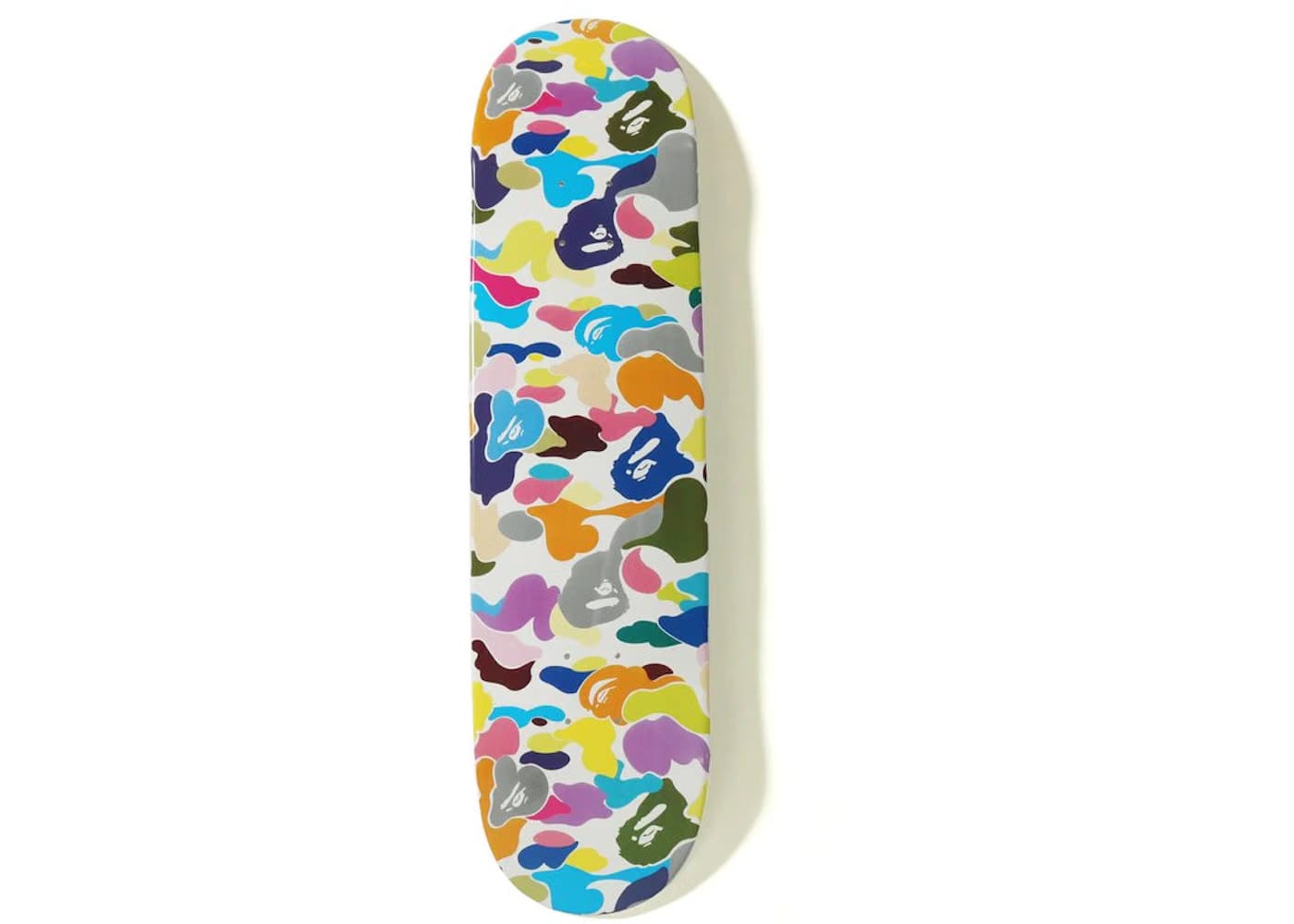 Bape Multi Camo Skateboard Deck White