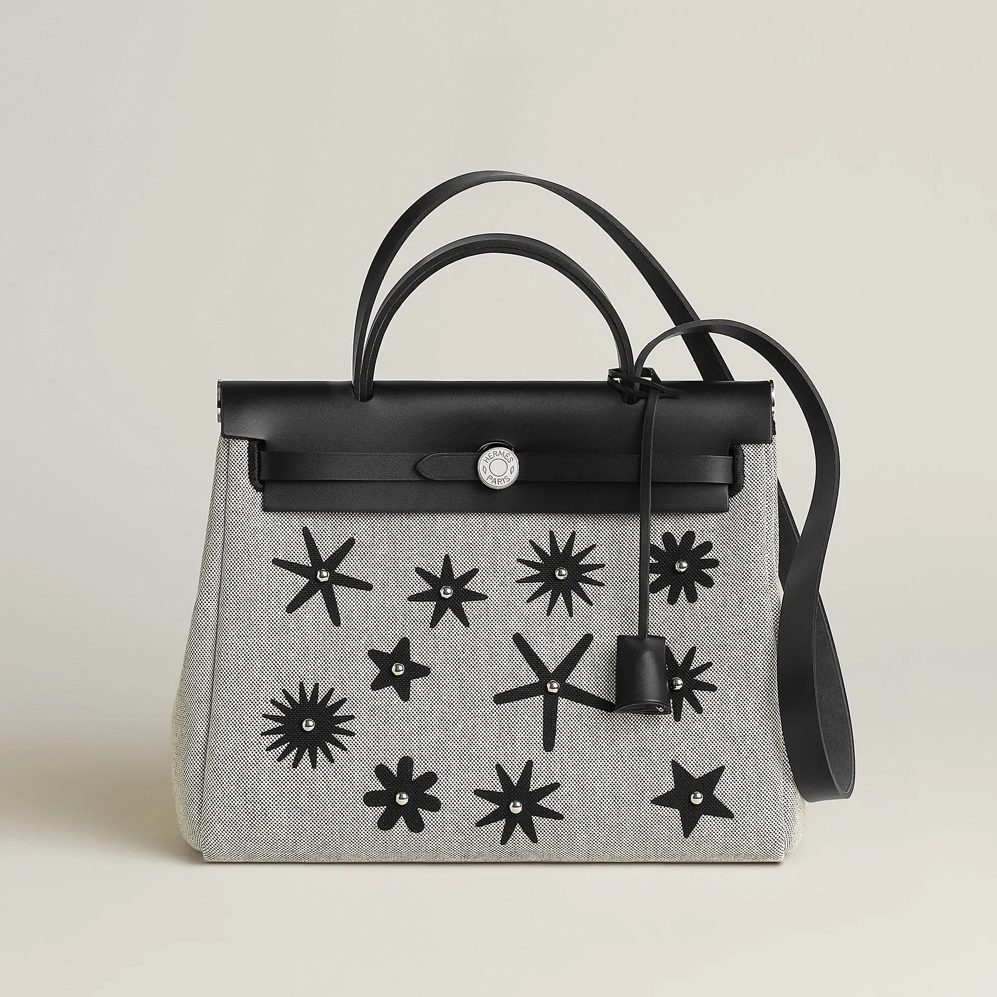 Hermes Herbag Zip 31 Hobnailed Bag Noir