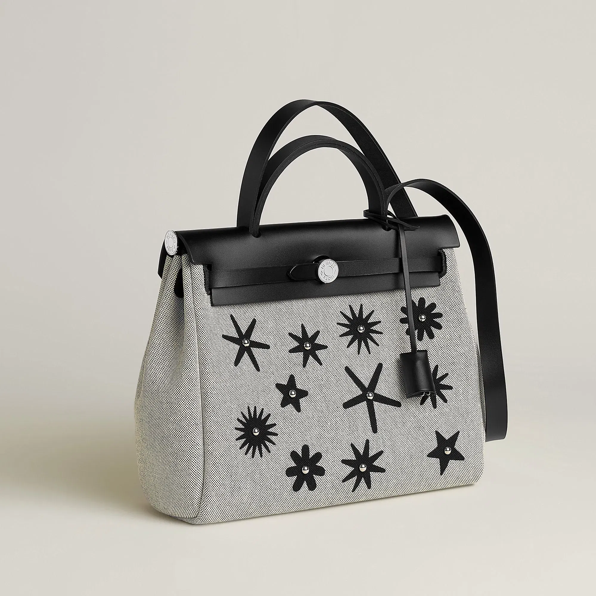 Hermes Herbag Zip 31 Hobnailed Bag Noir