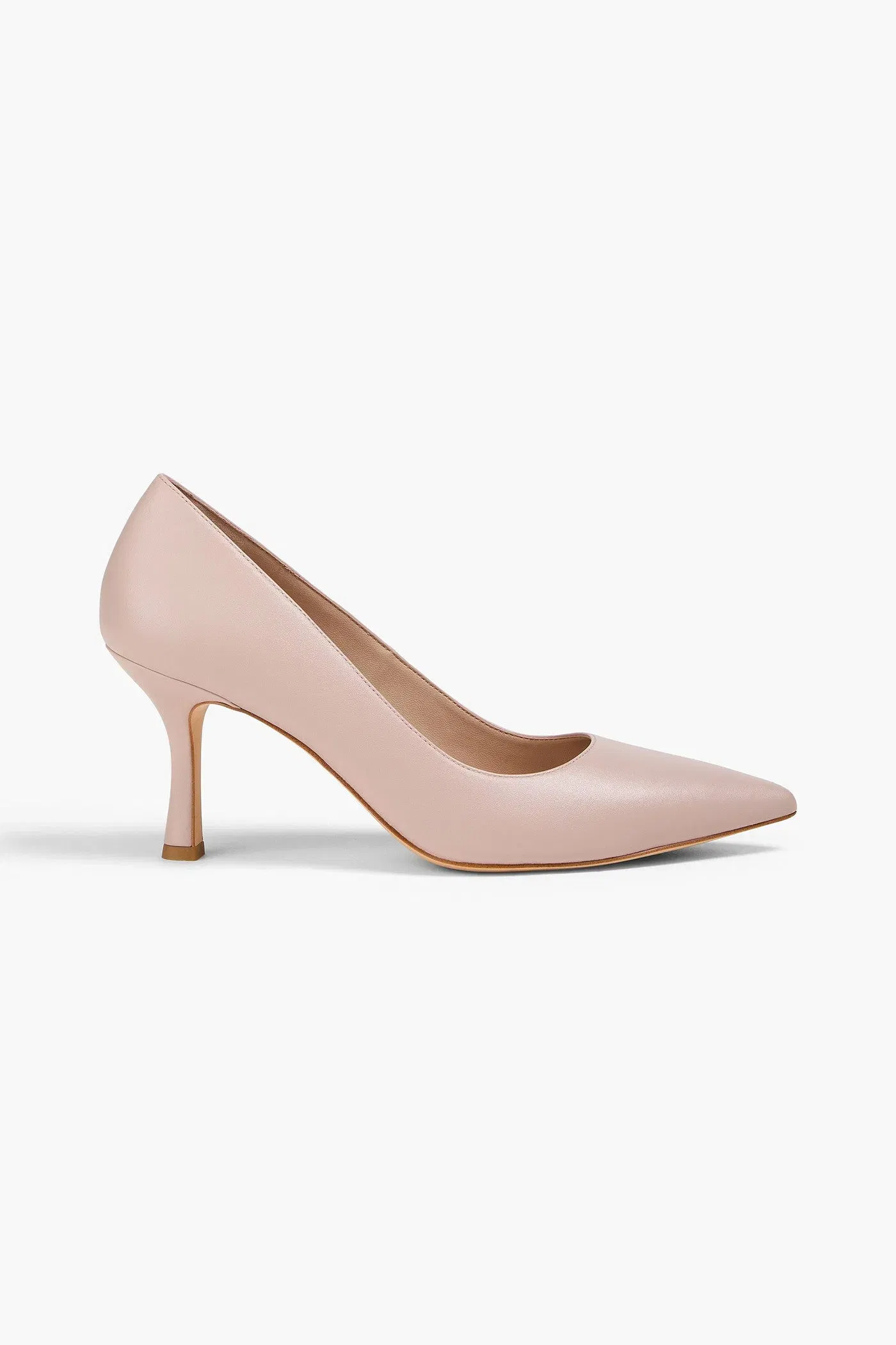 Stuart Weitzman Isla 75 Leather Pumps Pastel Pink Women's