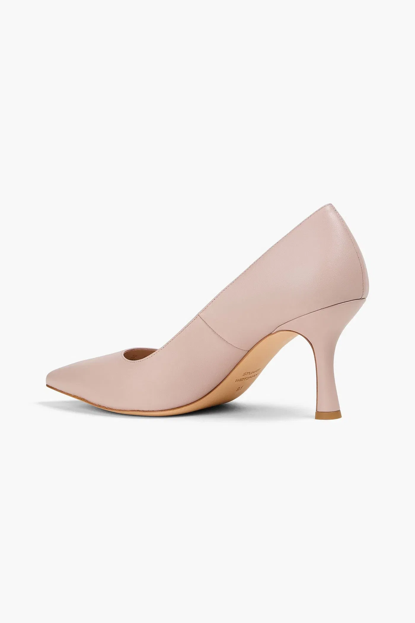 Stuart Weitzman Isla 75 Leather Pumps Pastel Pink Women's