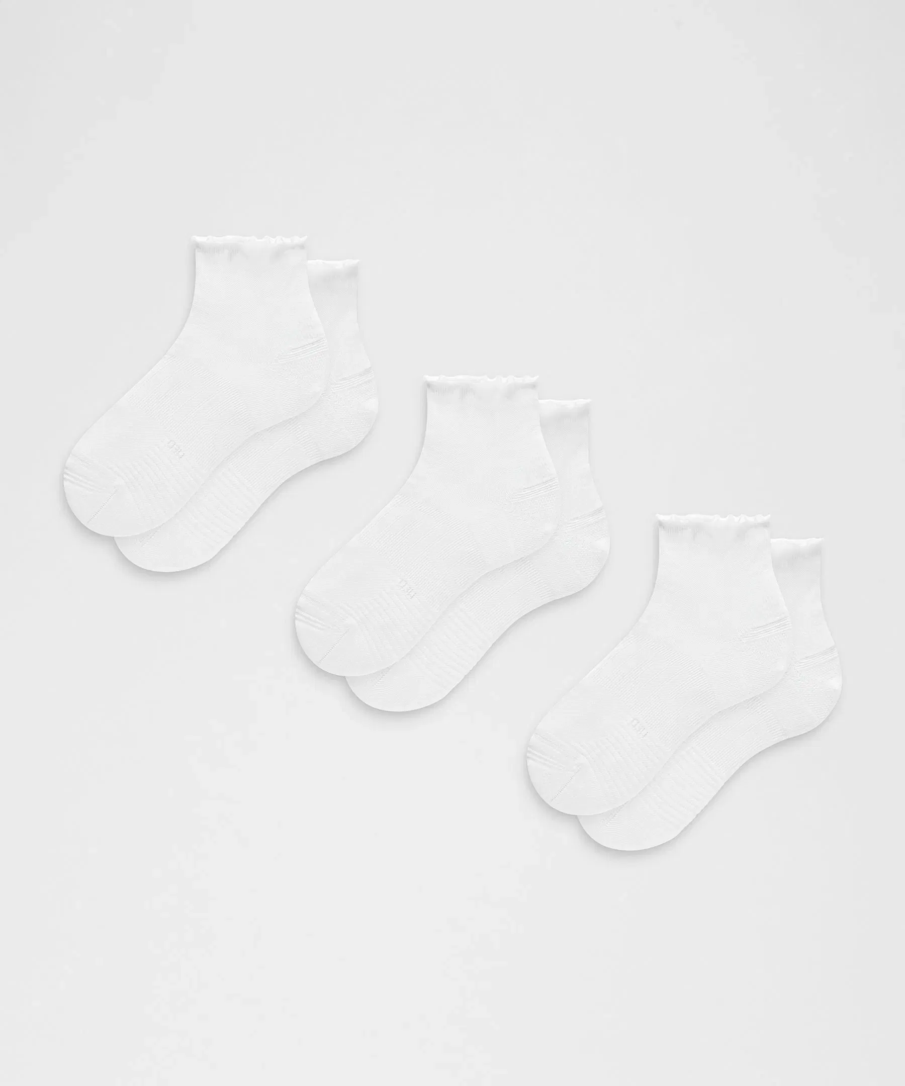 Lululemon Unisex Power Stride Ankle Socks 3 Pack *Lettuce Edge