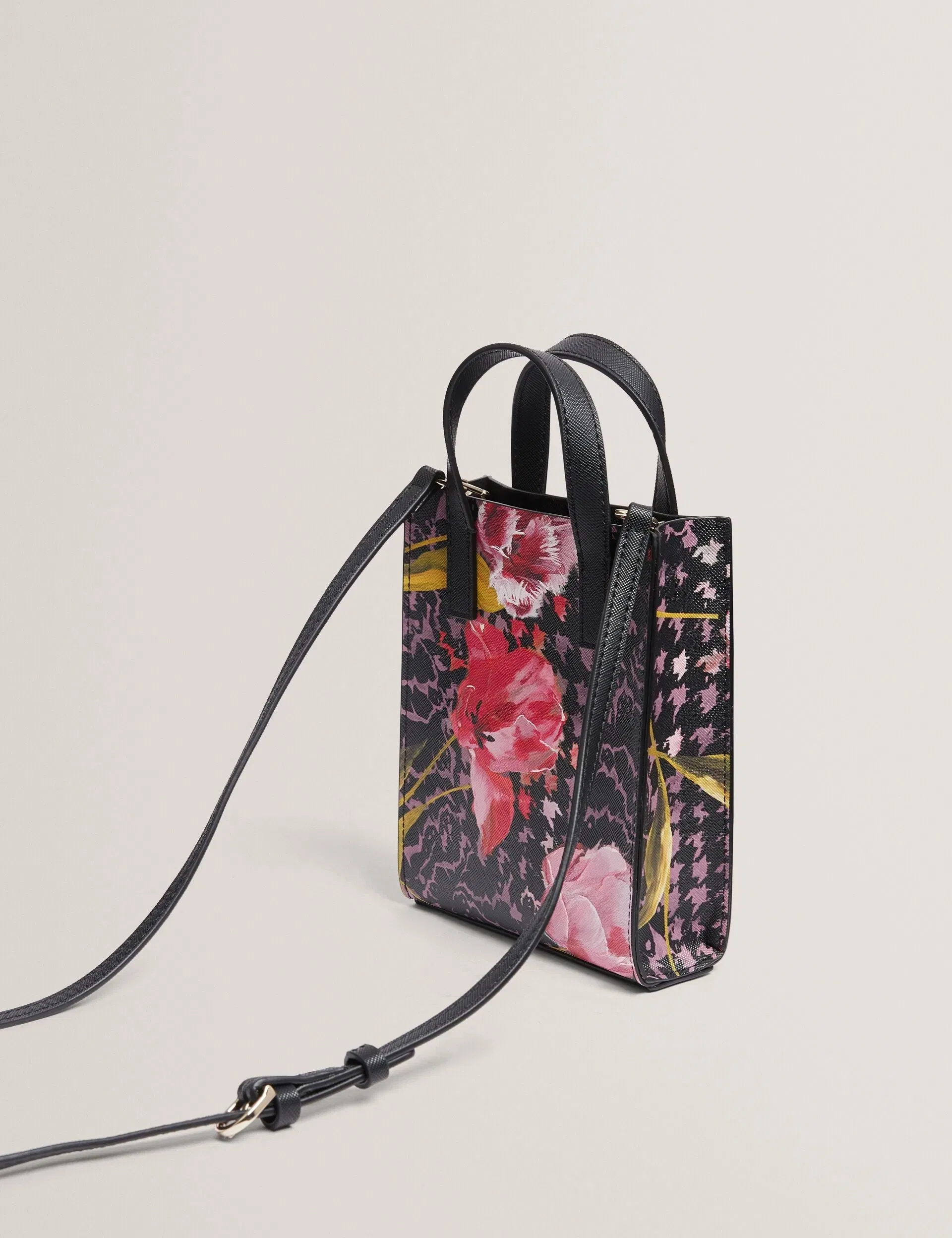 Ted Baker Talura Floral Check Print Mini Icon Tote Bag Women's