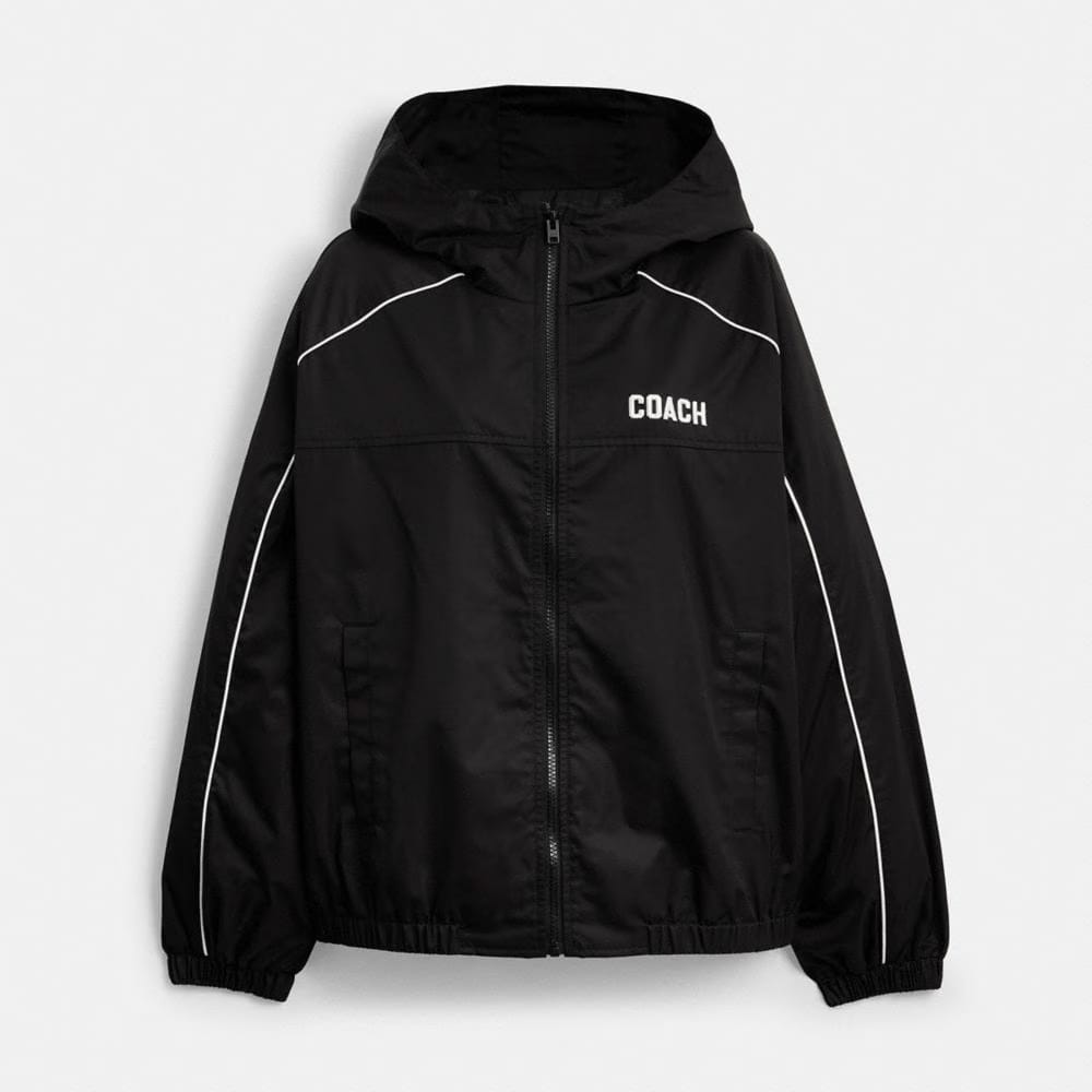 Coach Windbreaker In Recycled Polyester Black