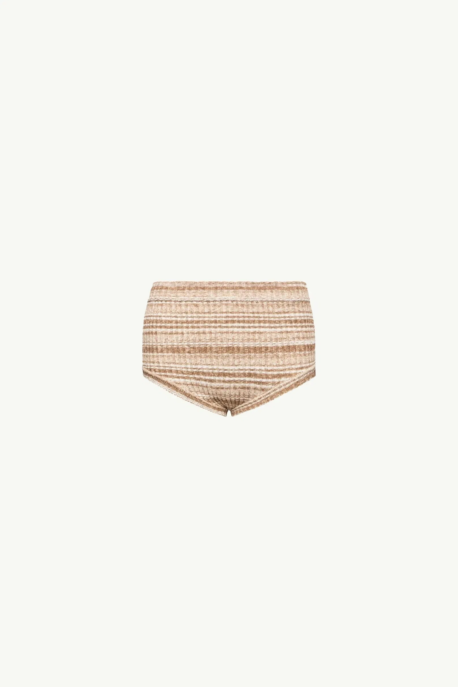 Moncler Striped Mini Shorts Light Beige Light Beige
