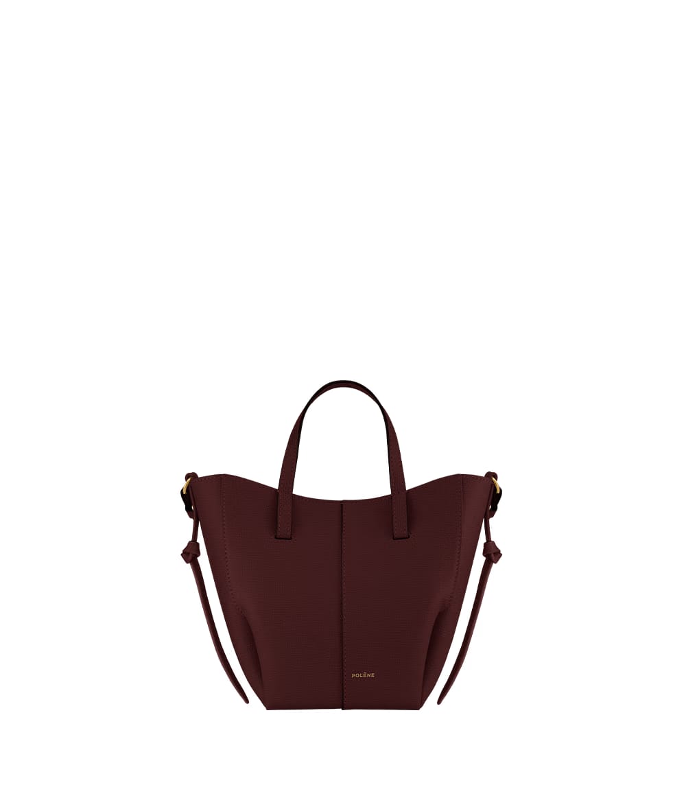 Polene Cyme Tote Nano Textured Black Cherry