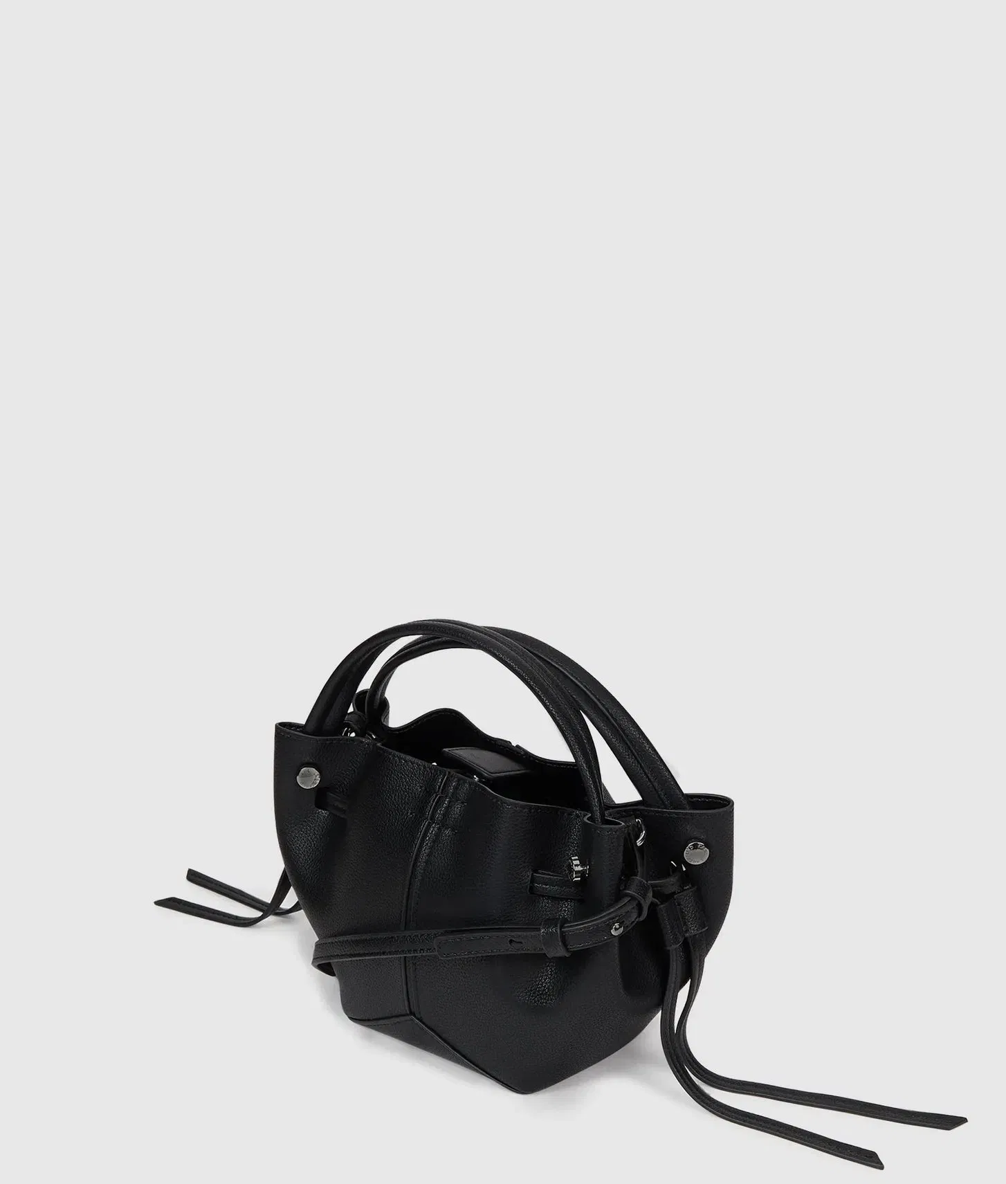 KarlLagerfeld Kpierced Mini Bucket Bag Black-Nickel