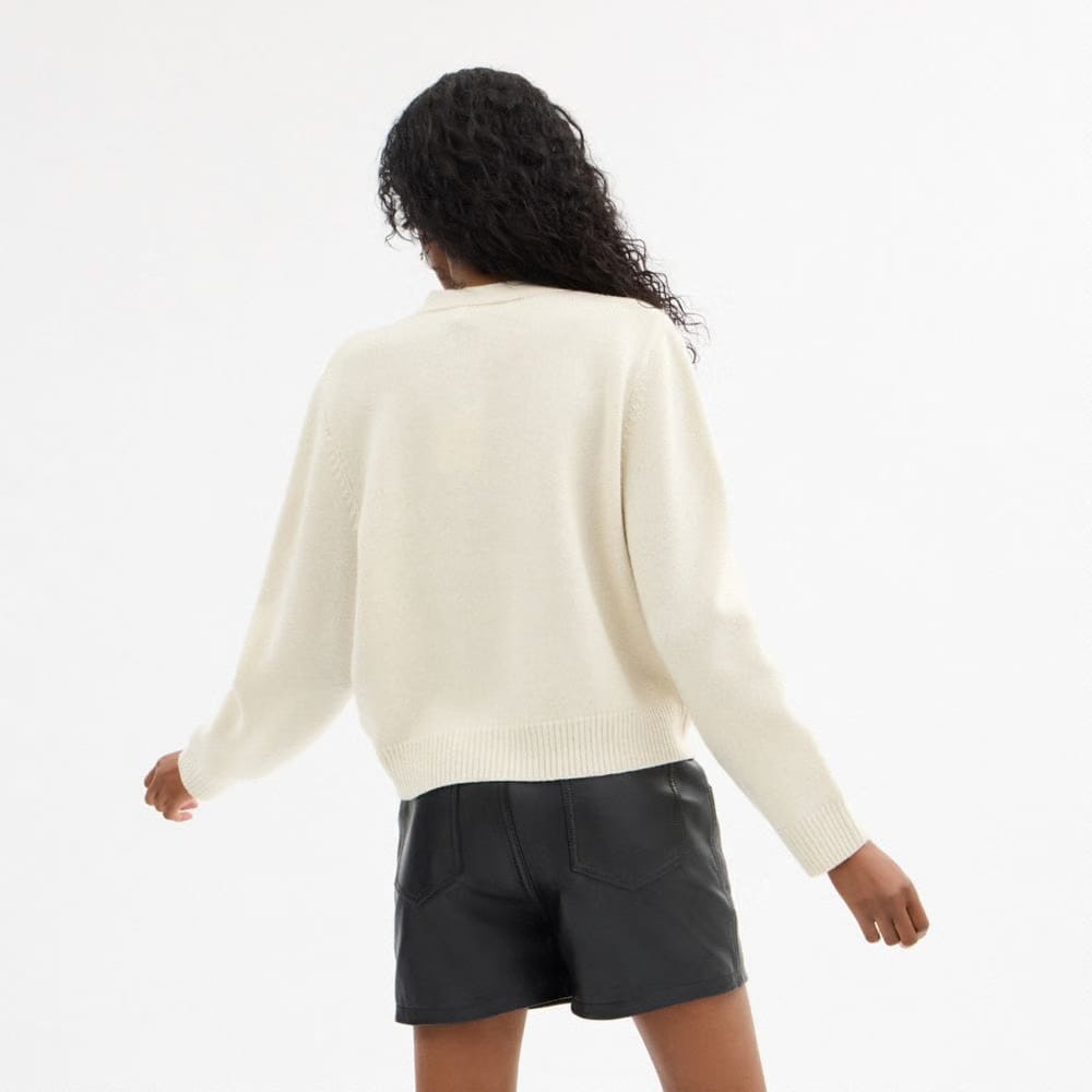 Coach Heritage C Cardigan White