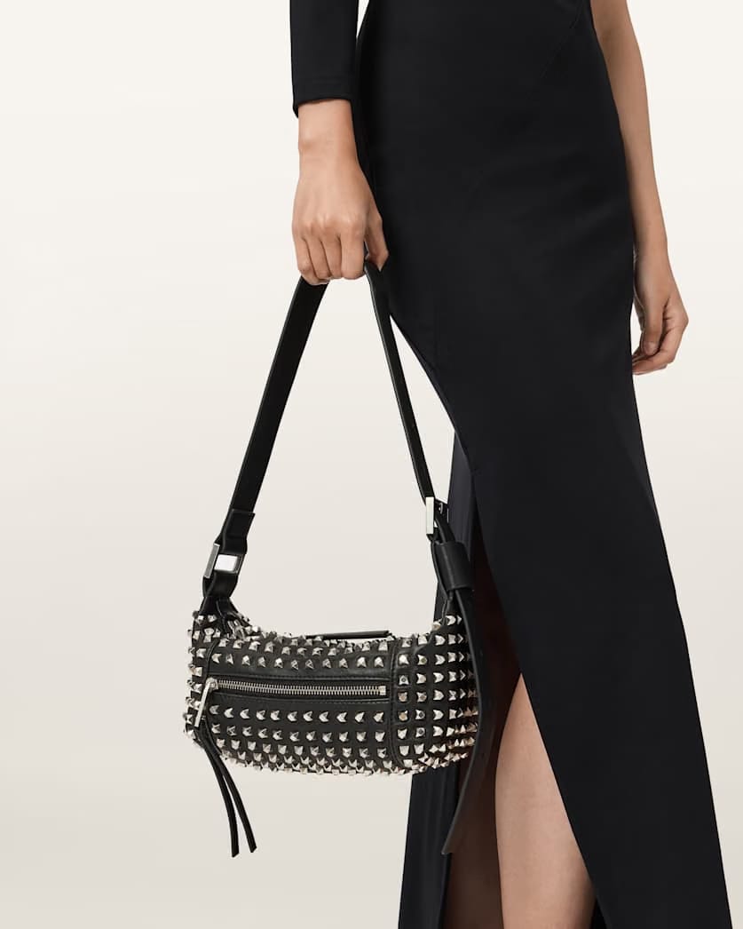 AllSaints Vega Embellished Mini Shoulder Bag Women's Black Women's