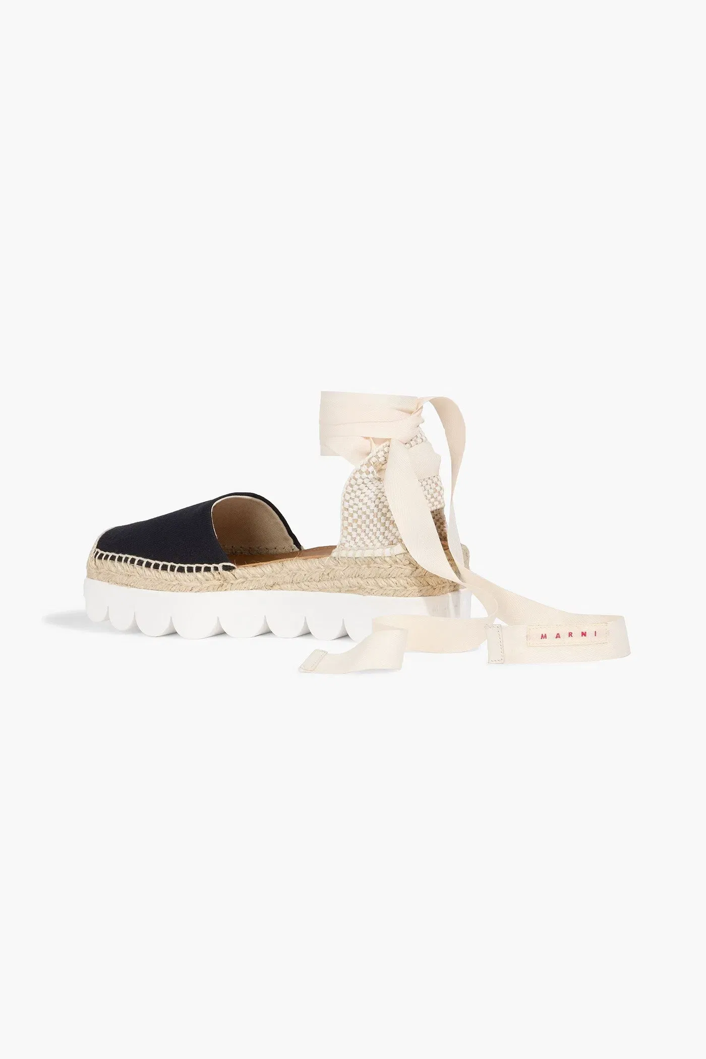 Marni Canvas Platform Espadrilles Black Women's