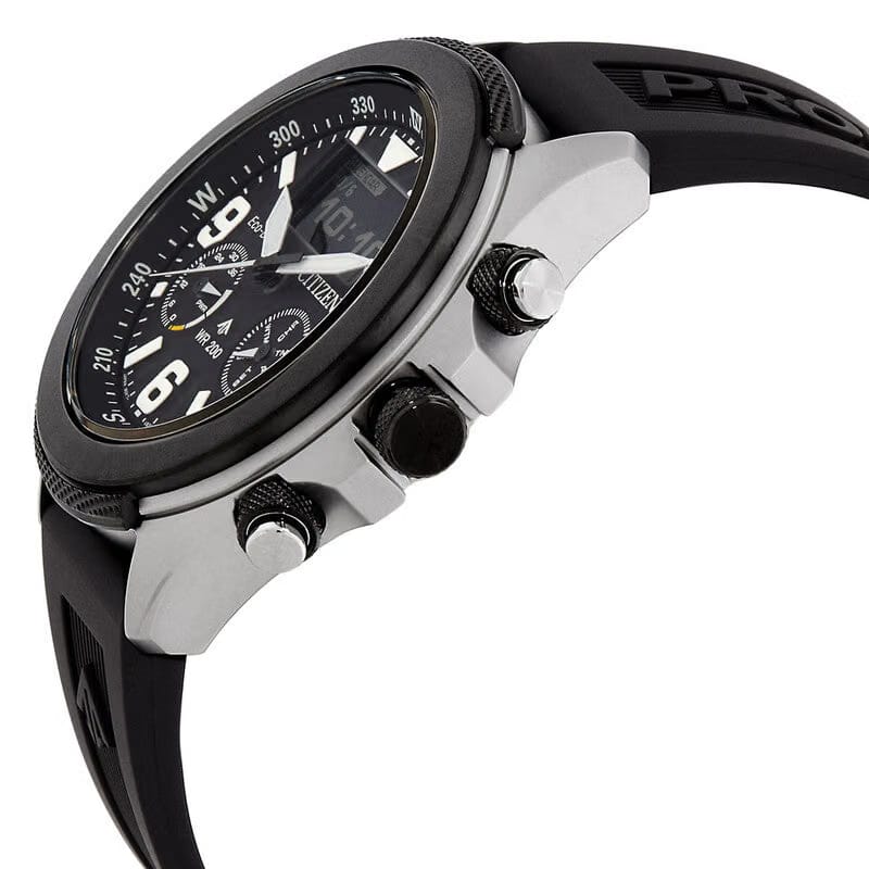 Citizen Promaster Land Chronograph Analog-Digital Black Dial Mens Watch